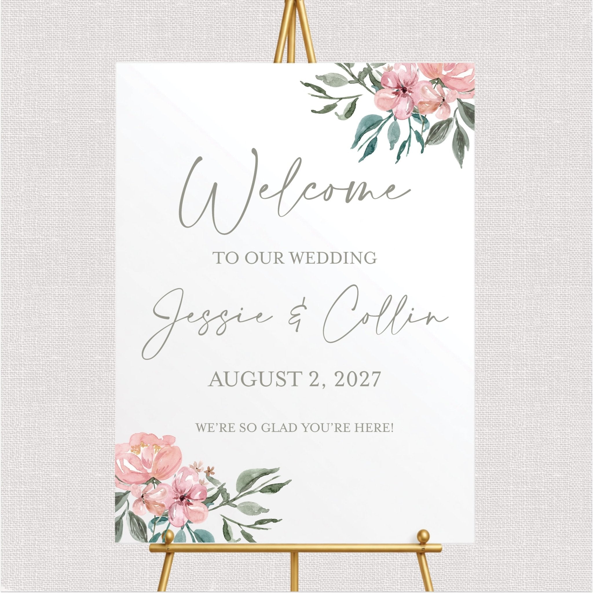 Customized Wedding Welcome Sign