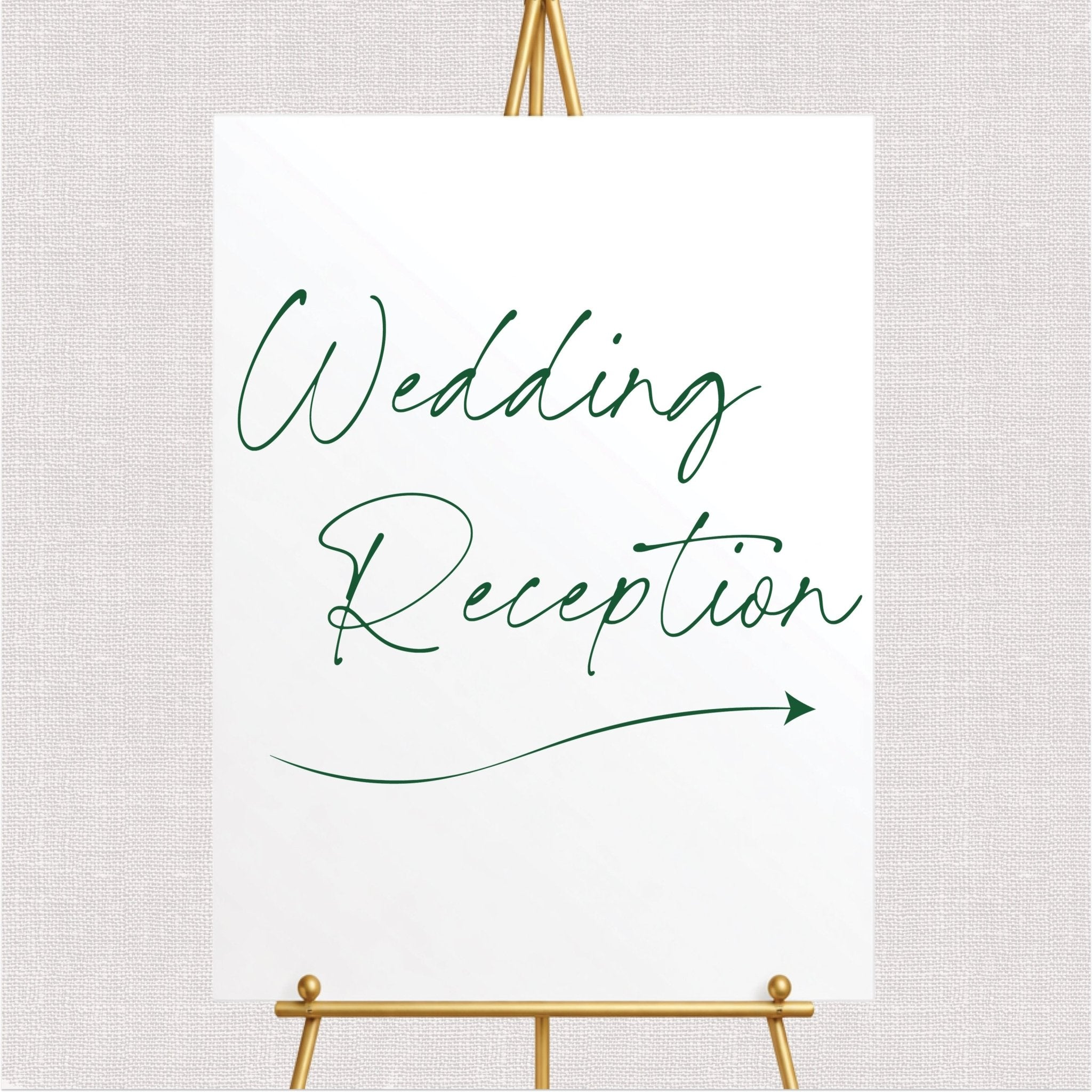 Boho Reception Directional Wedding Ceremony Sign
