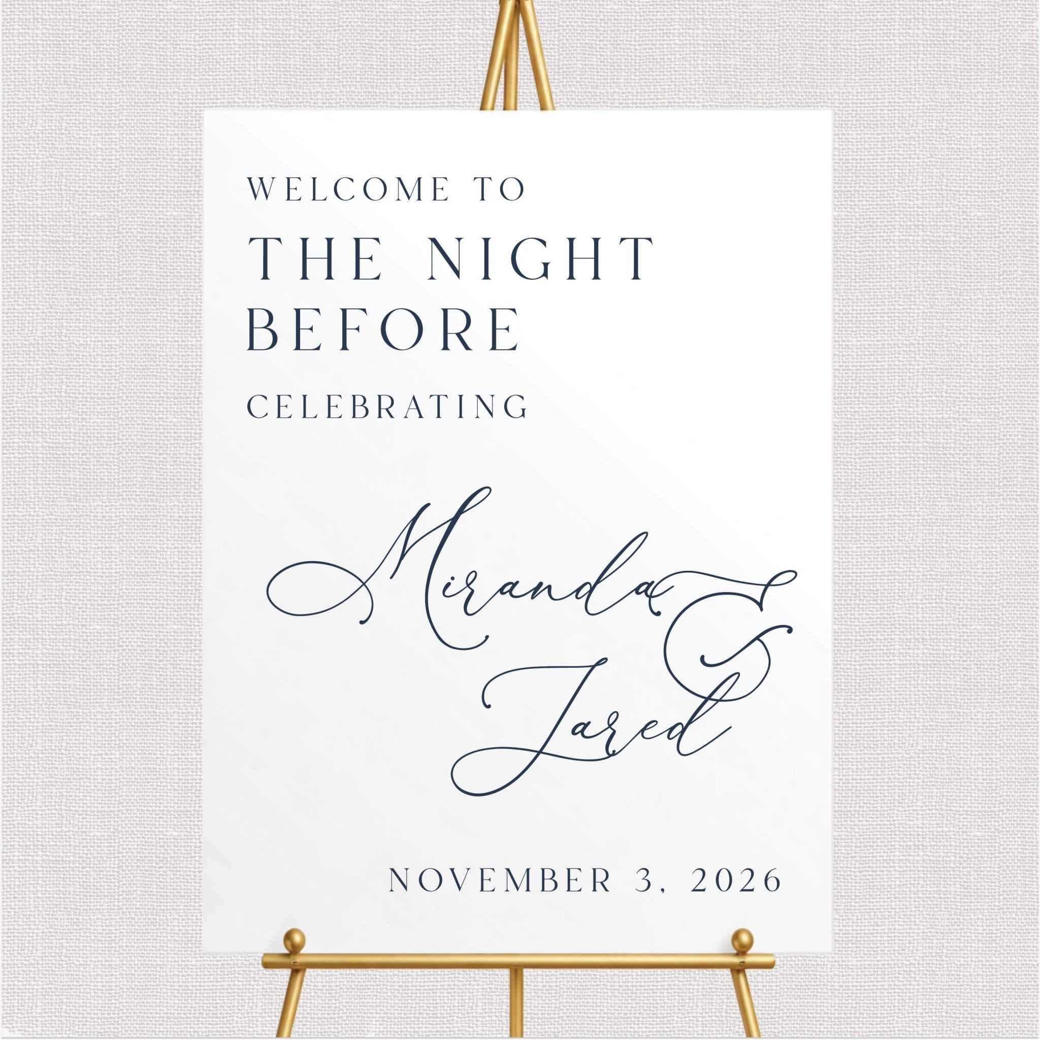 The Night Before Personalized Rehearsal Sign