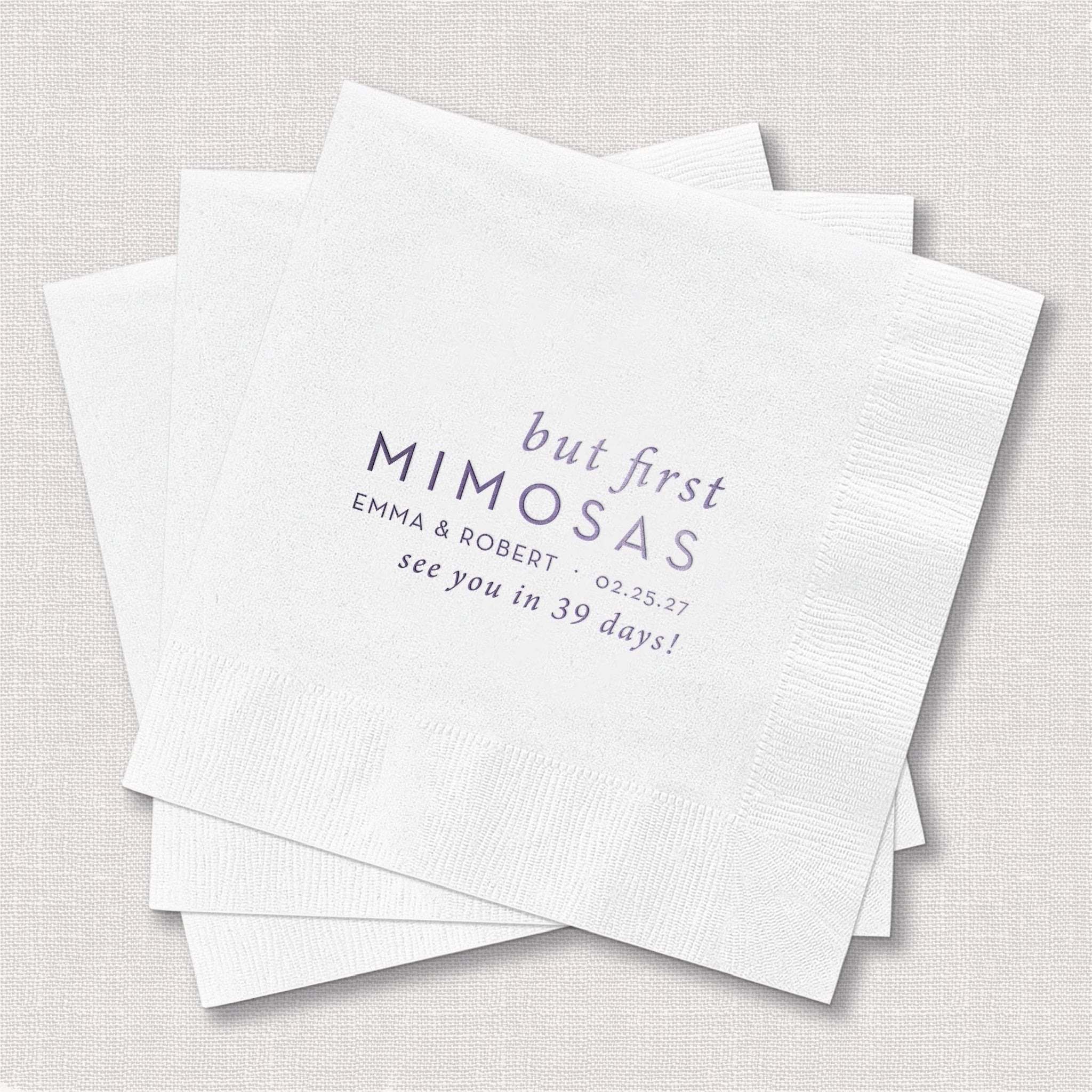 But First Mimosas Cocktail Napkins