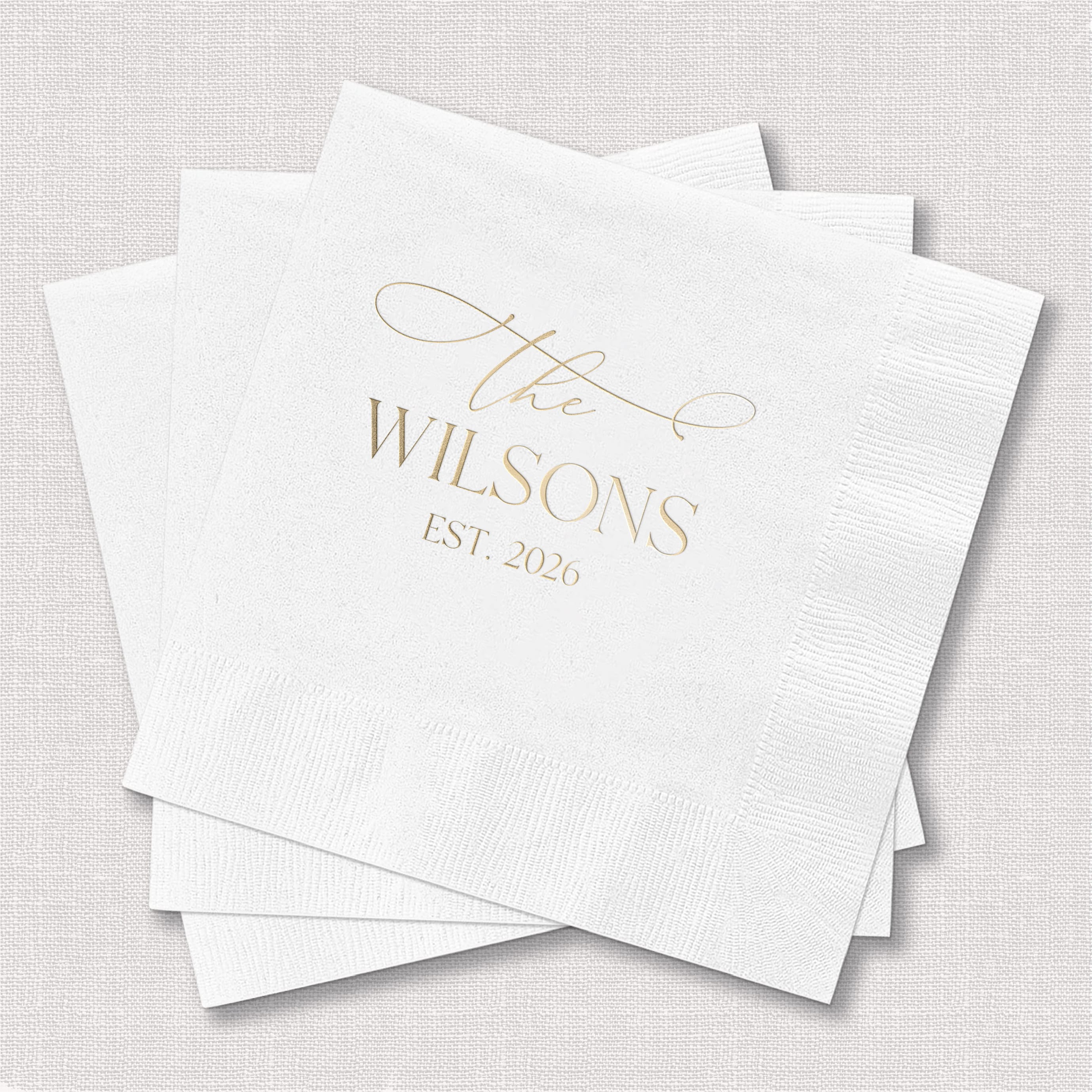 Simply Elegant Wedding Cocktail Napkins