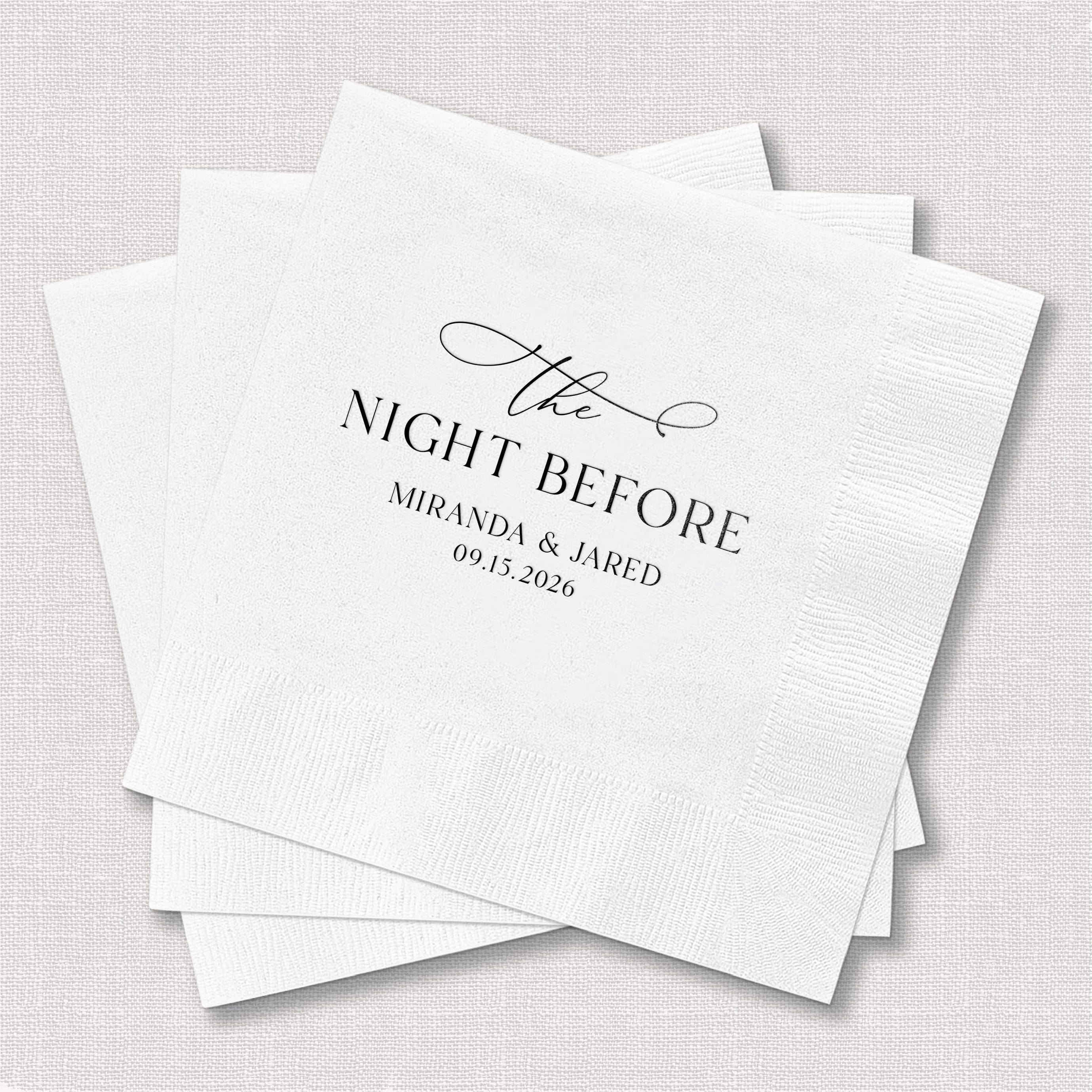 The Night Before Rehearsal Dinner Wedding Napkins