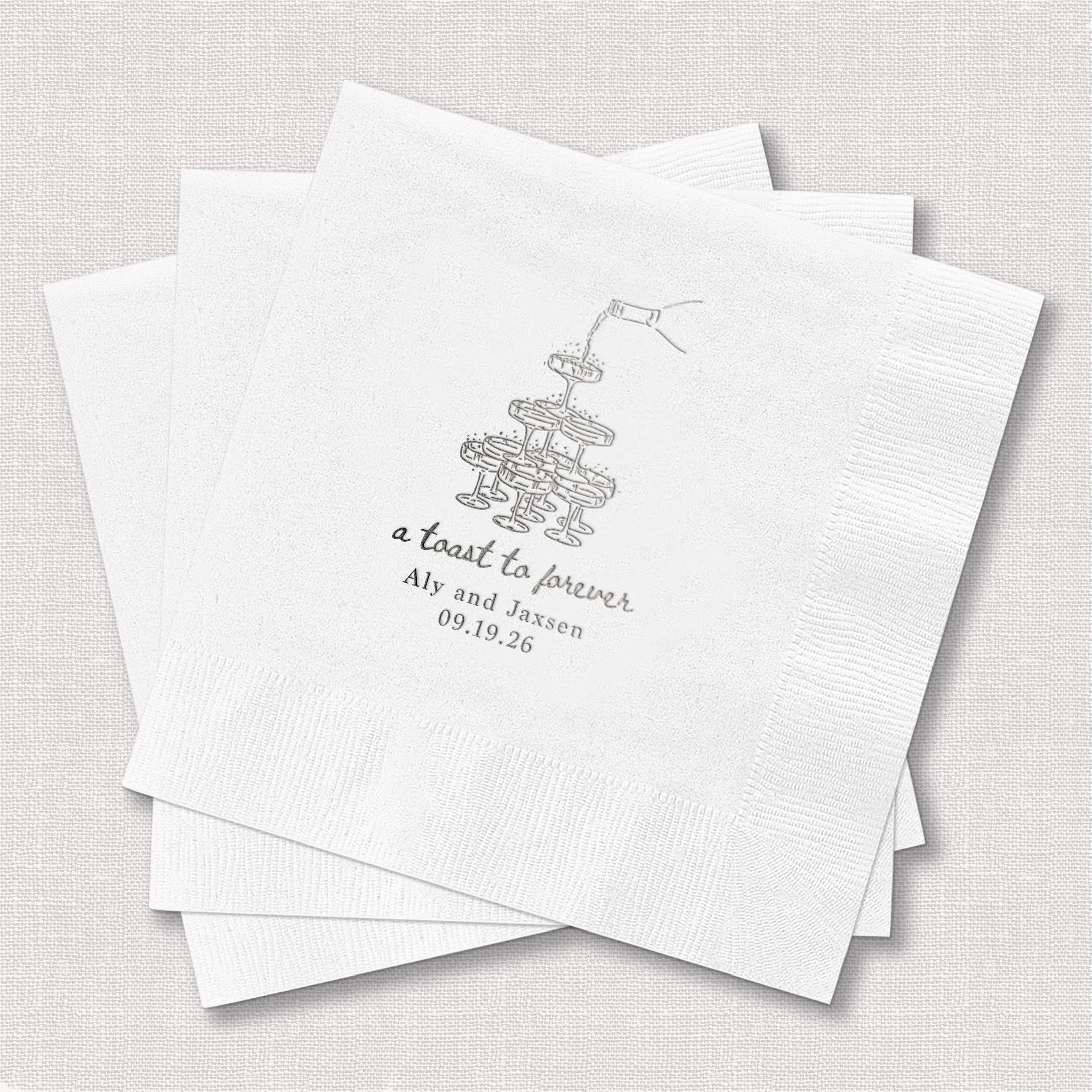 A Toast to Forever Wedding Napkins