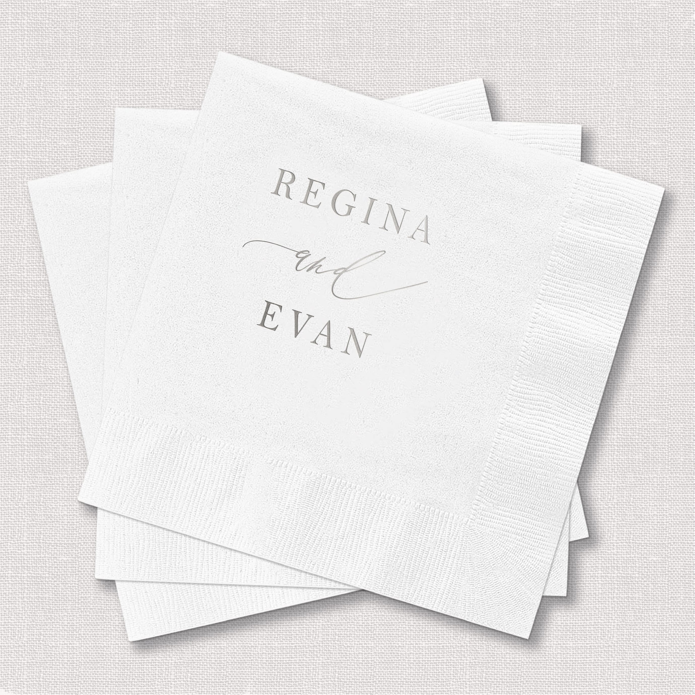 First Names Wedding Cocktail Napkins