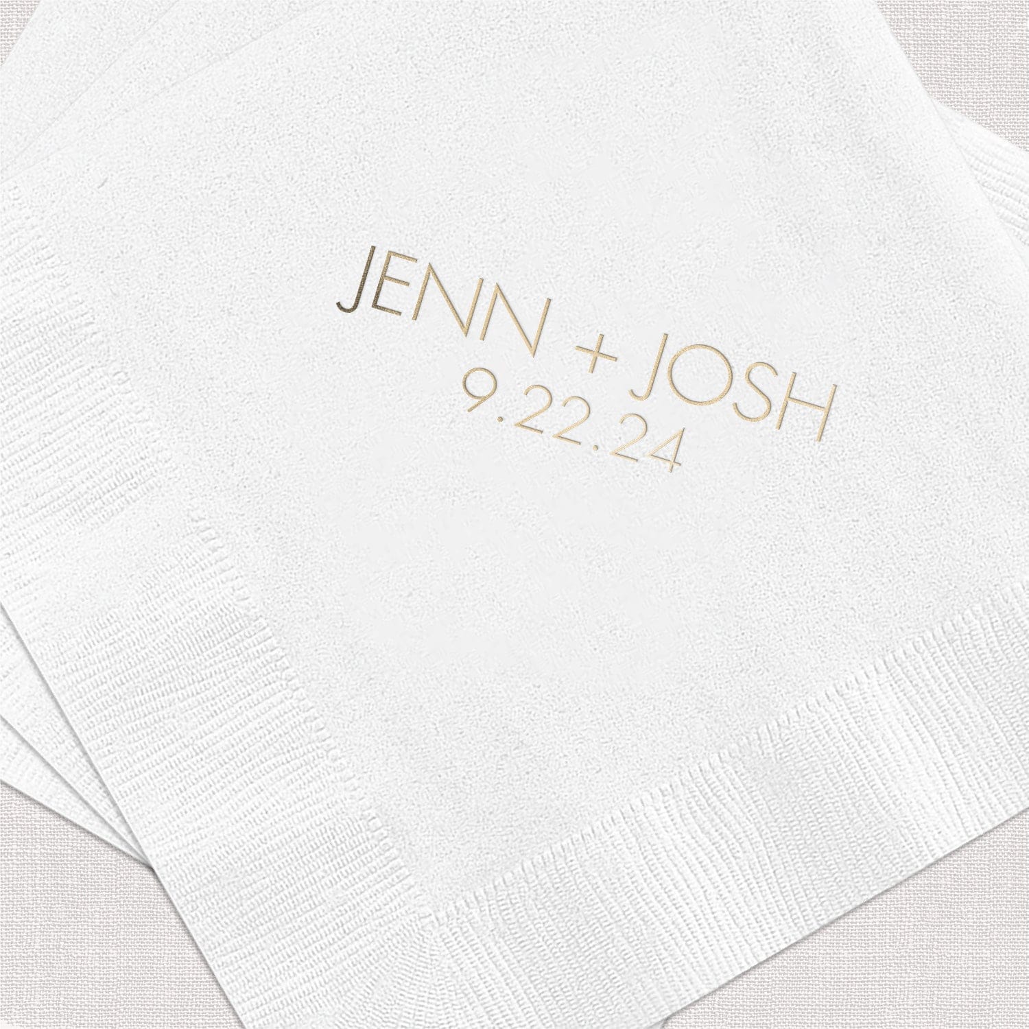 Block Font Wedding Napkins