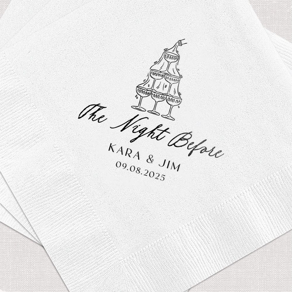 Sip the Night Before Rehearsal Dinner Wedding Napkins