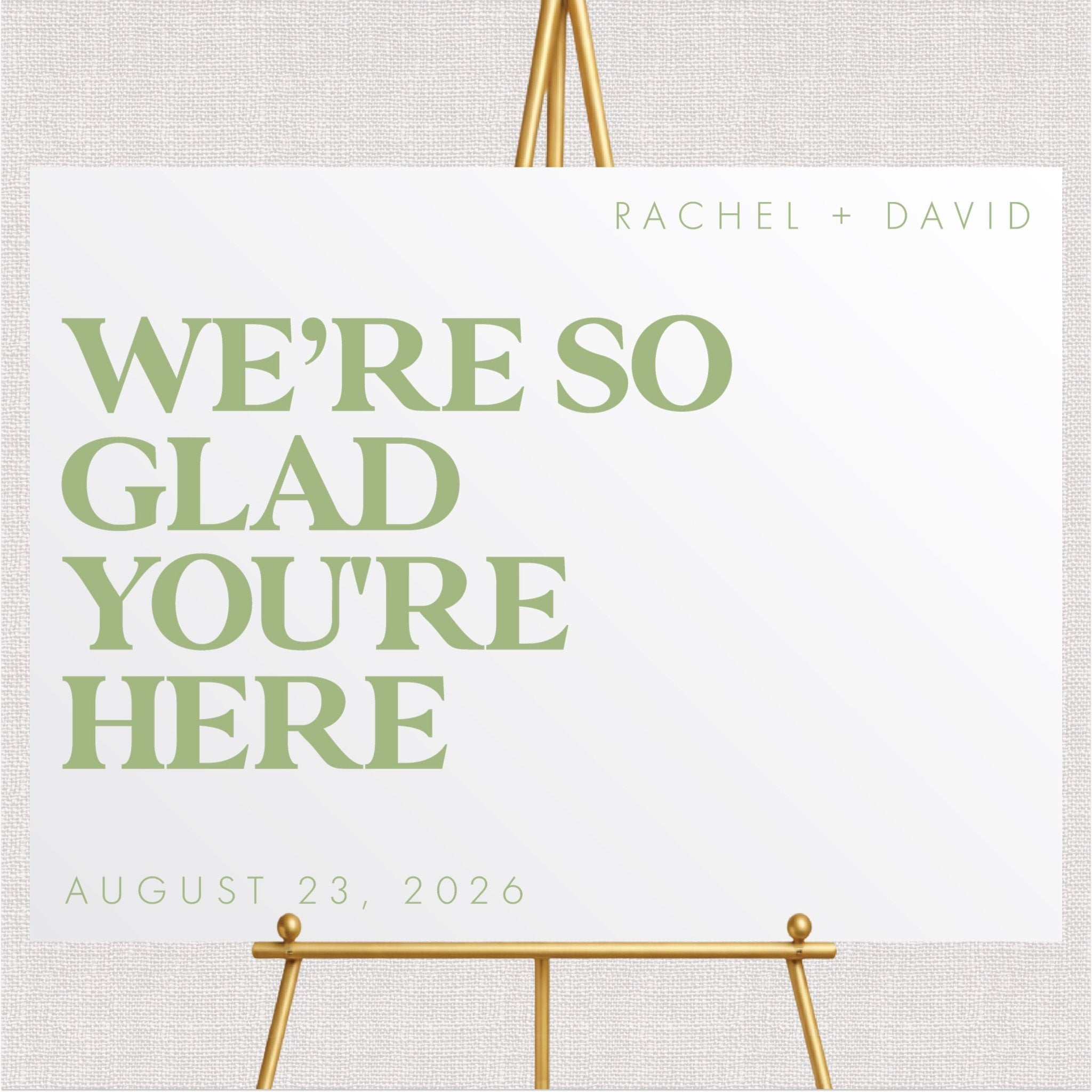 So Glad You're Here Wedding Ceremony Sign