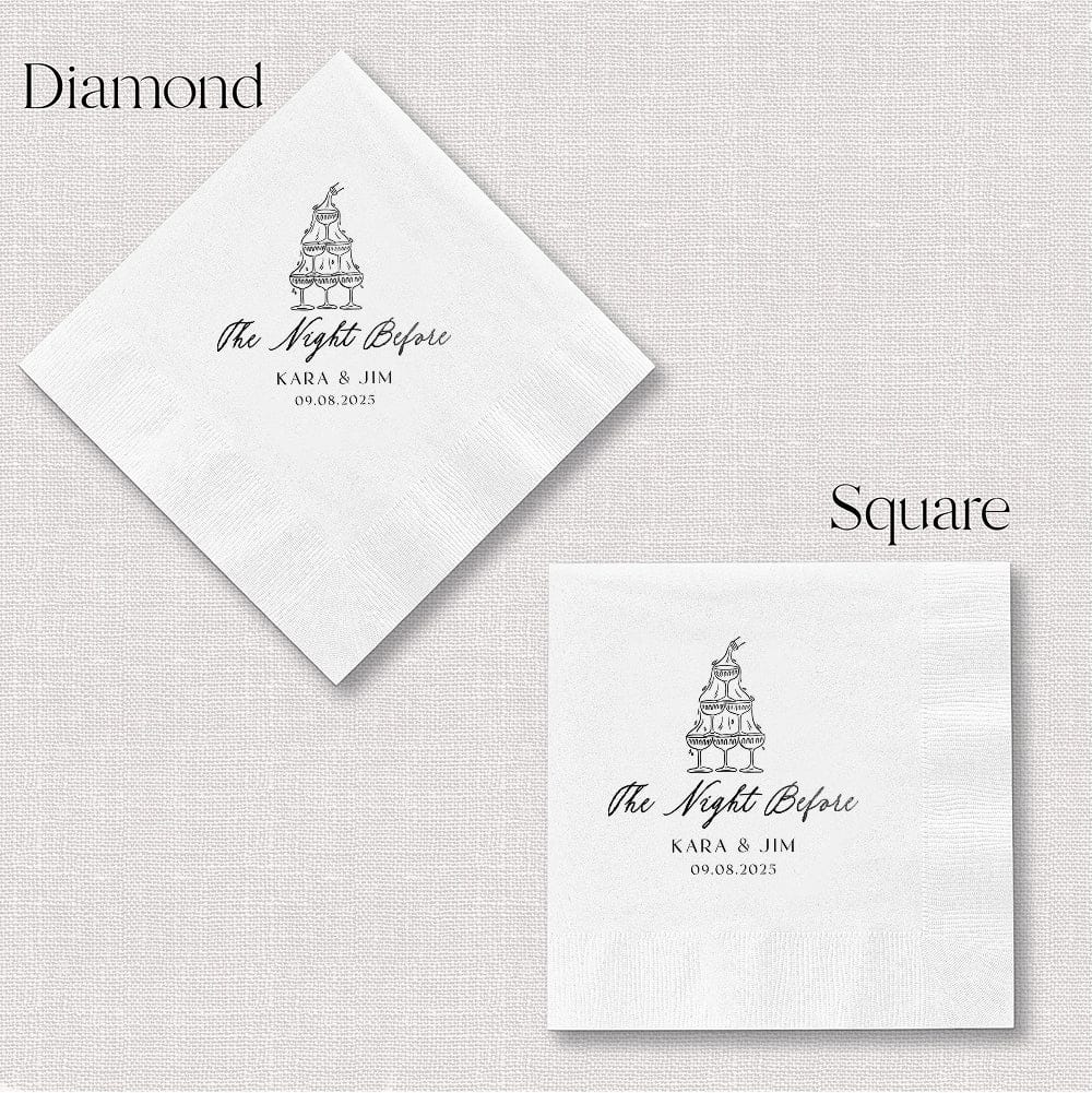 Sip the Night Before Rehearsal Dinner Wedding Napkins