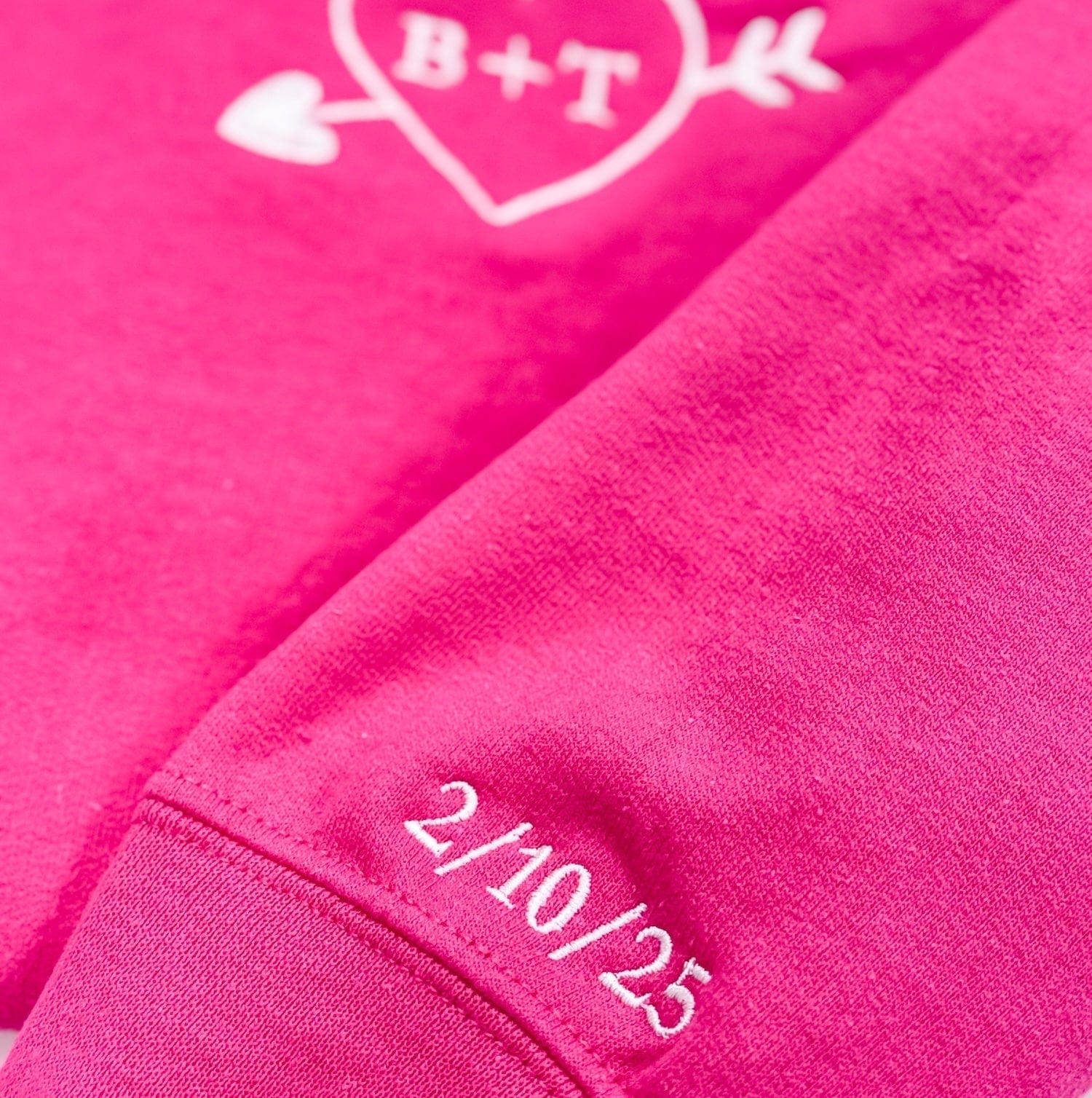 Personalized Initial Heart Valentine Sweatshirt - Sweatshirt - Embroidery
