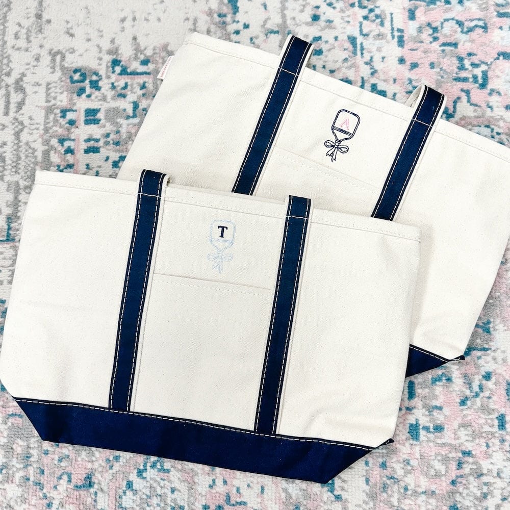 PickleBall Monogrammed Tote Bag - Embroidery - Tote Bag