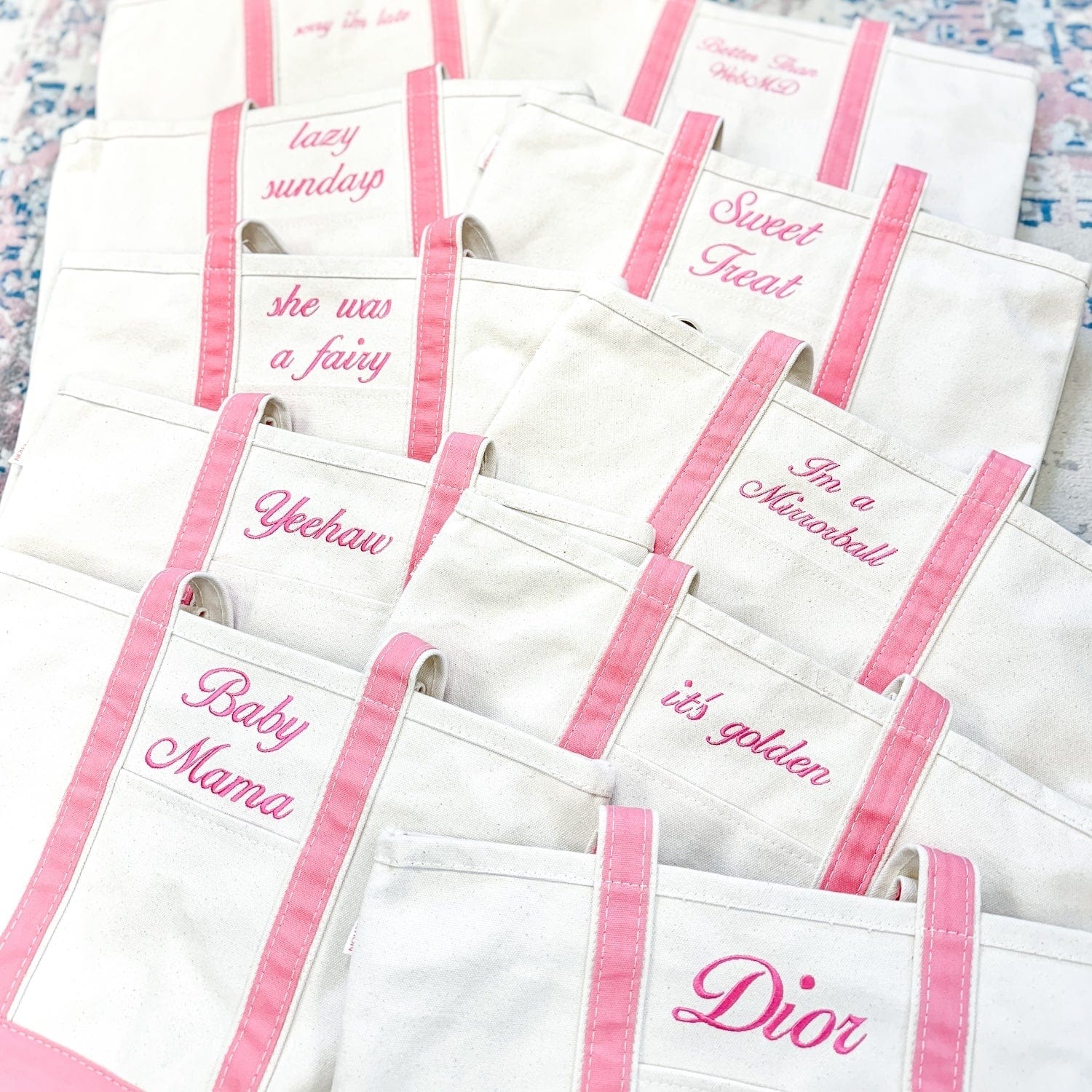 Personalized Quotes Bridal Party Tote Bag - Embroidery - Tote Bag