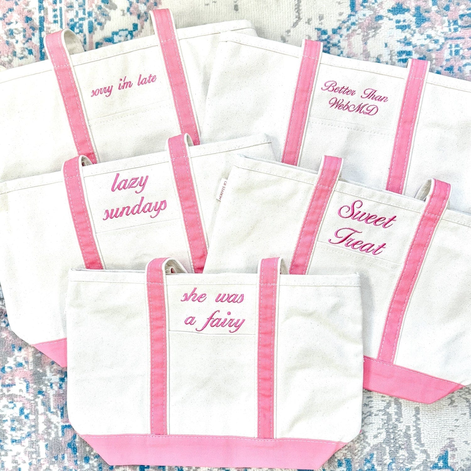 Personalized Quotes Bridal Party Tote Bag - Embroidery - Tote Bag