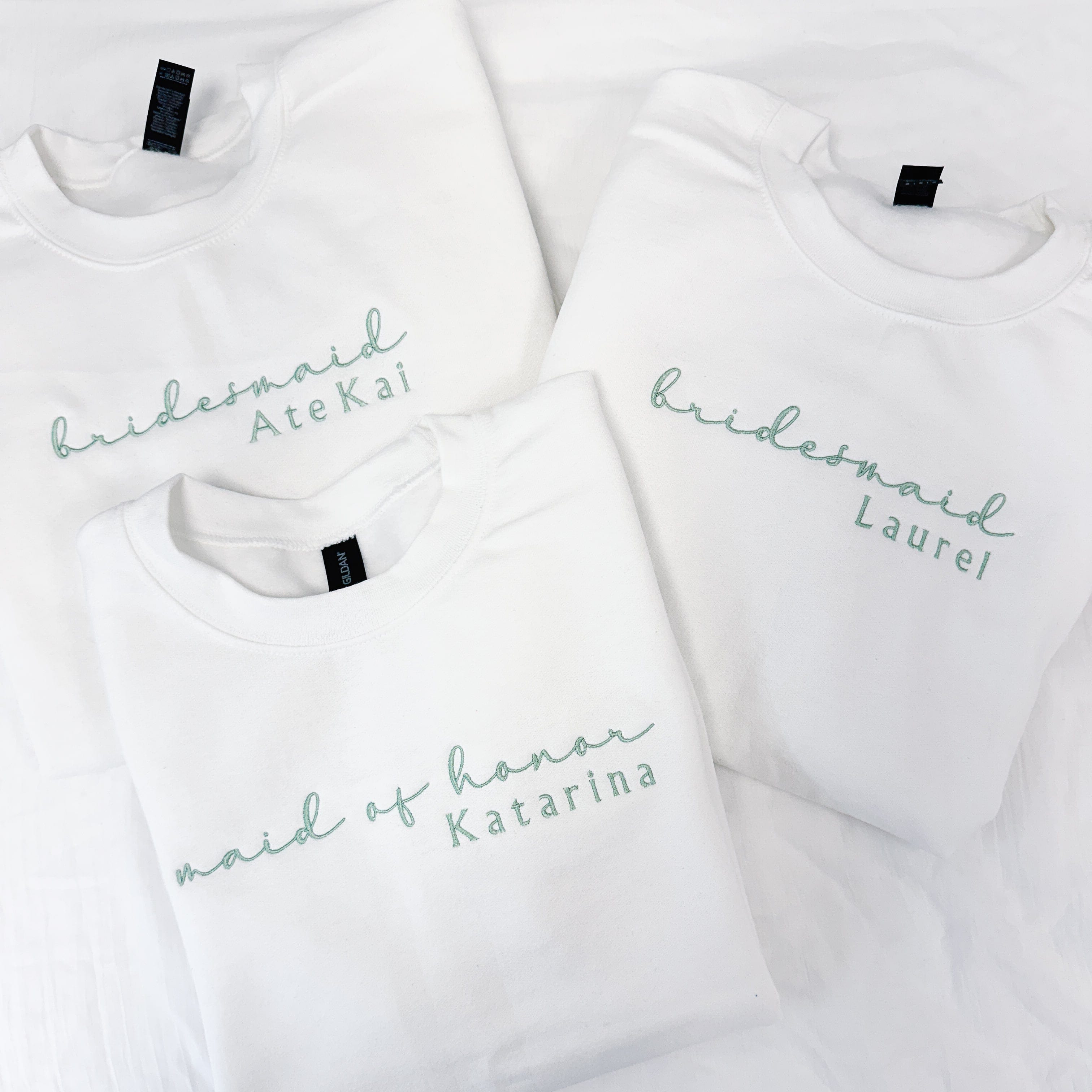 Personalized Bridesmaid Sweatshirt - Sweatshirt - Embroidery