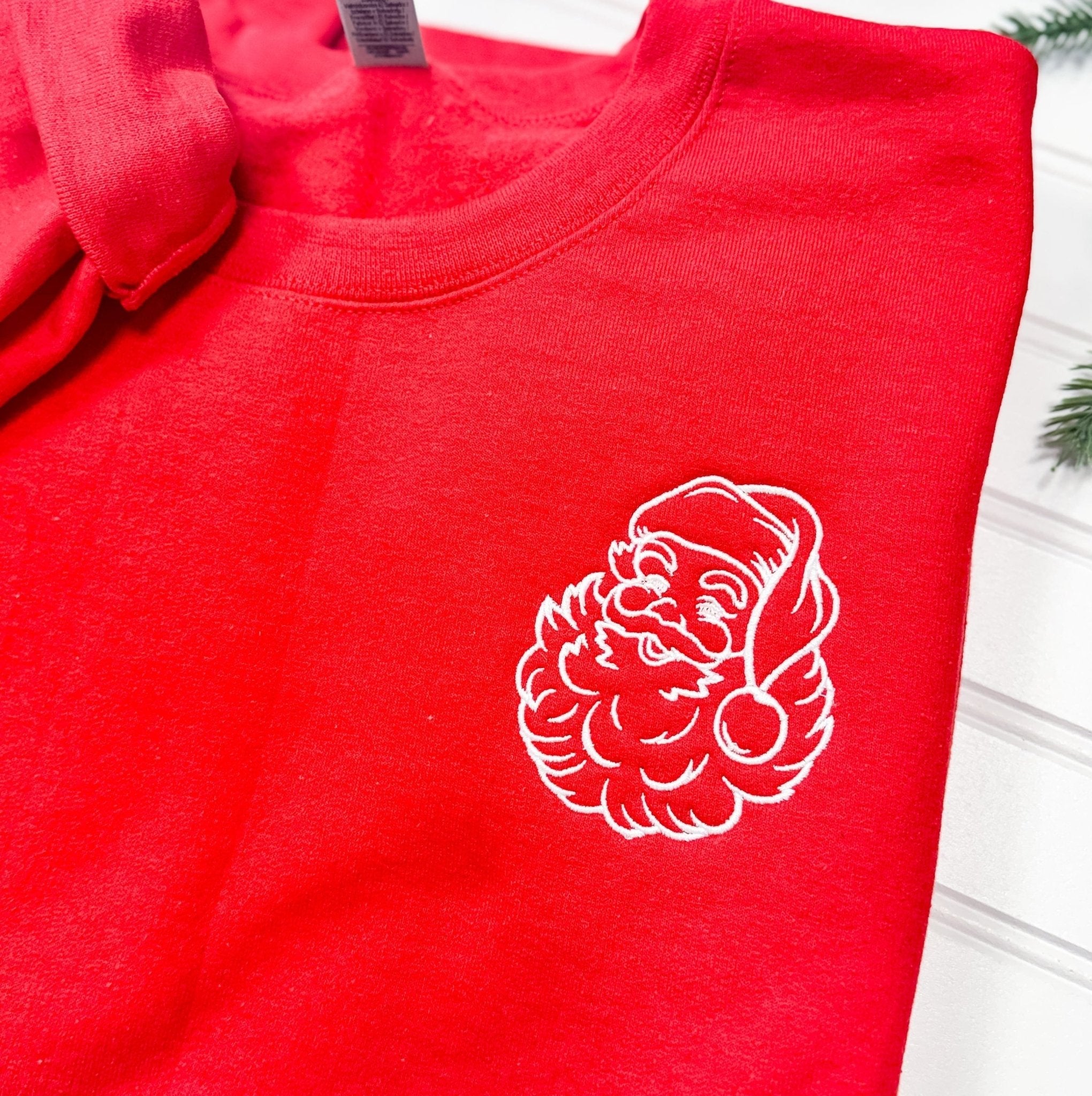 Vintage Santa Christmas Sweatshirt - Sweatshirt - Embroidery
