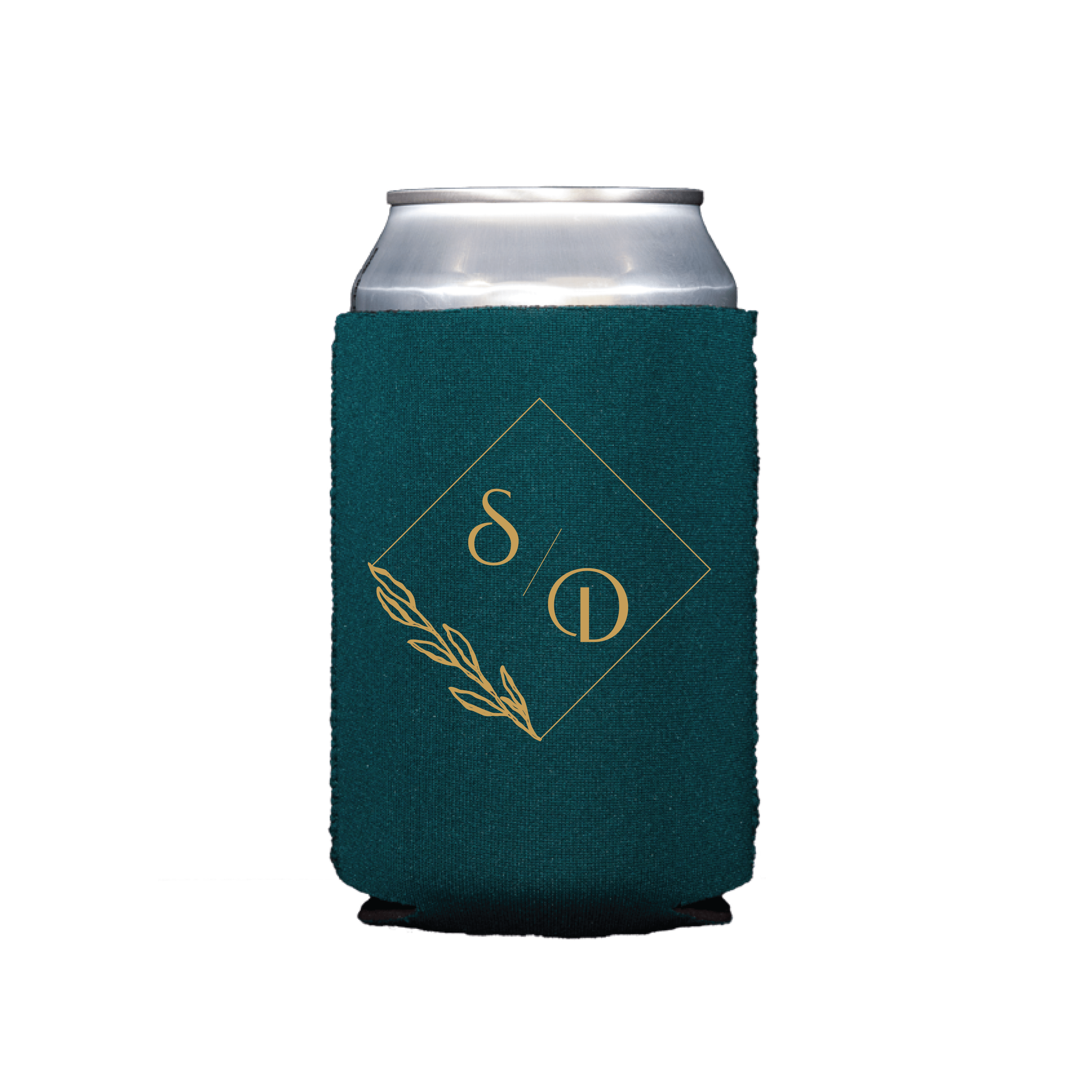 Monogrammed Wedding Reception Can Holder - Can Cooler