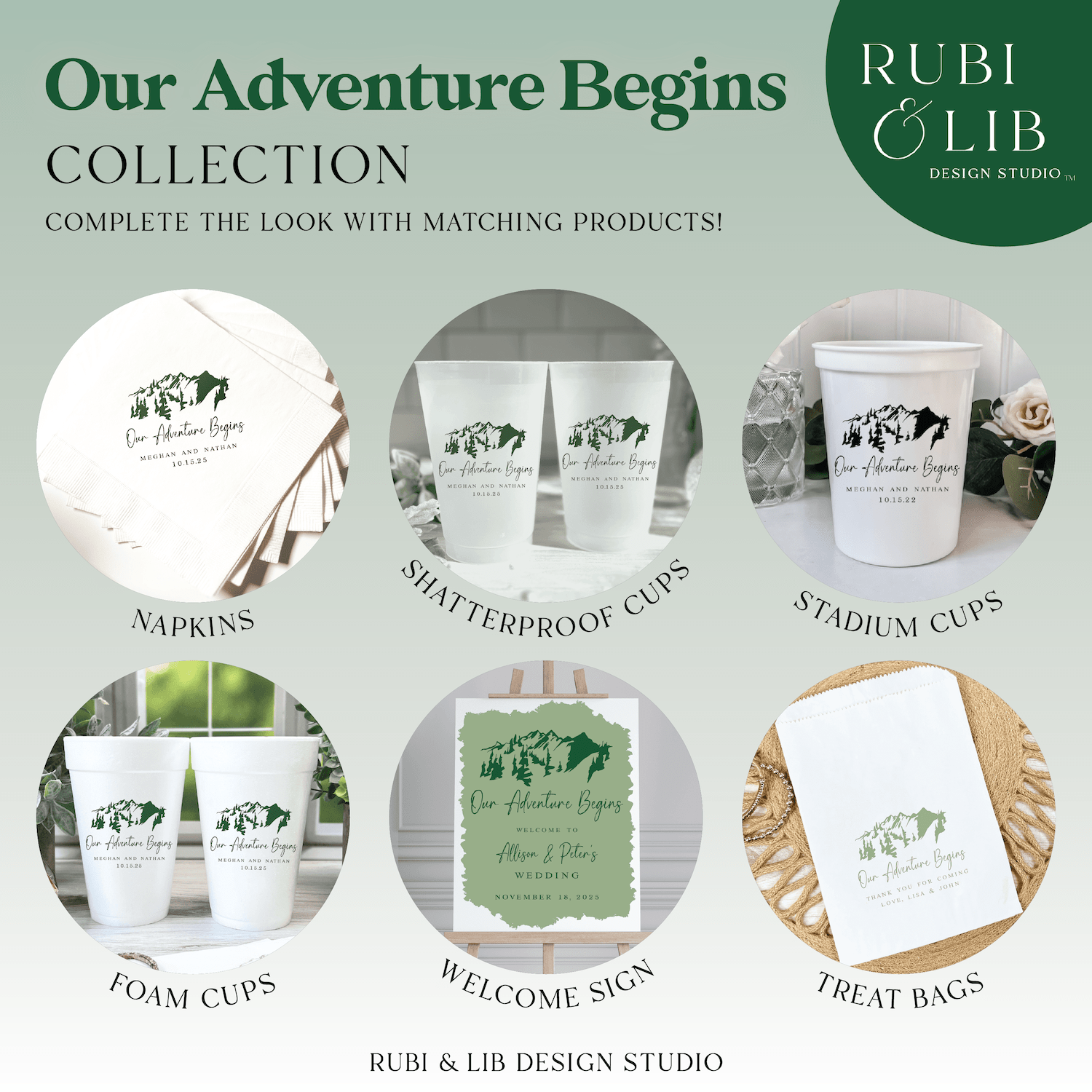 Our Adventure Begins Personalized Wedding Stadium Cups - Cup - Stadium
