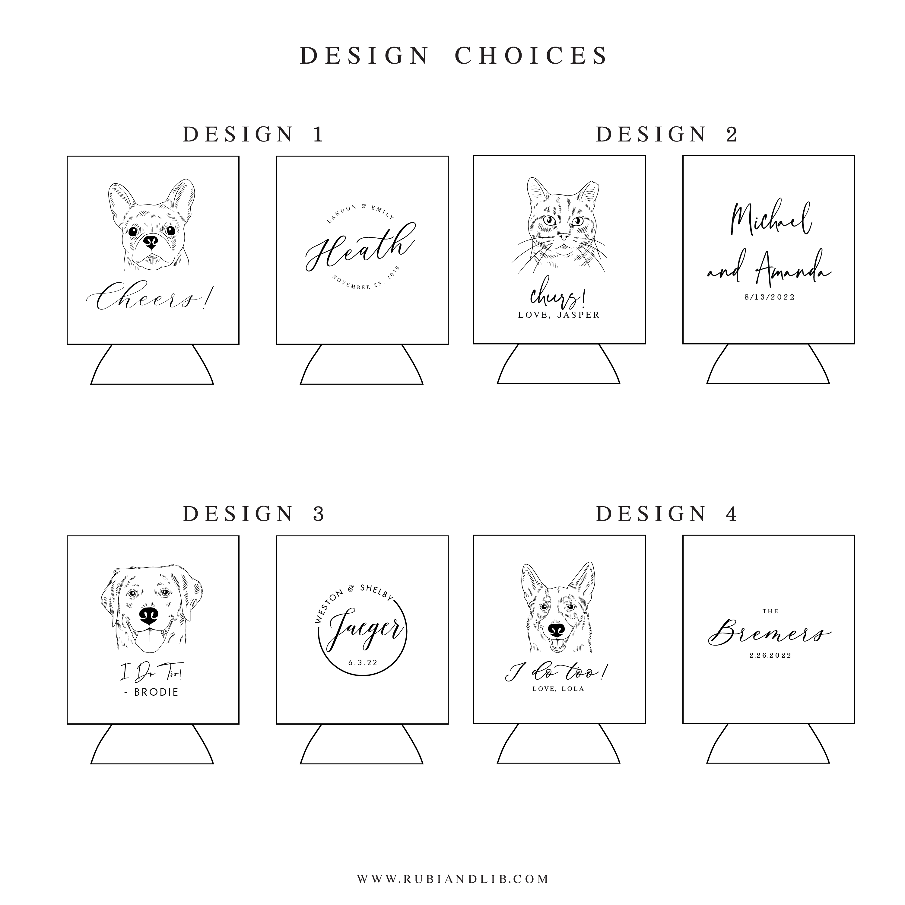 Custom Illustrated Pet Can Holder - Can Cooler - Pet