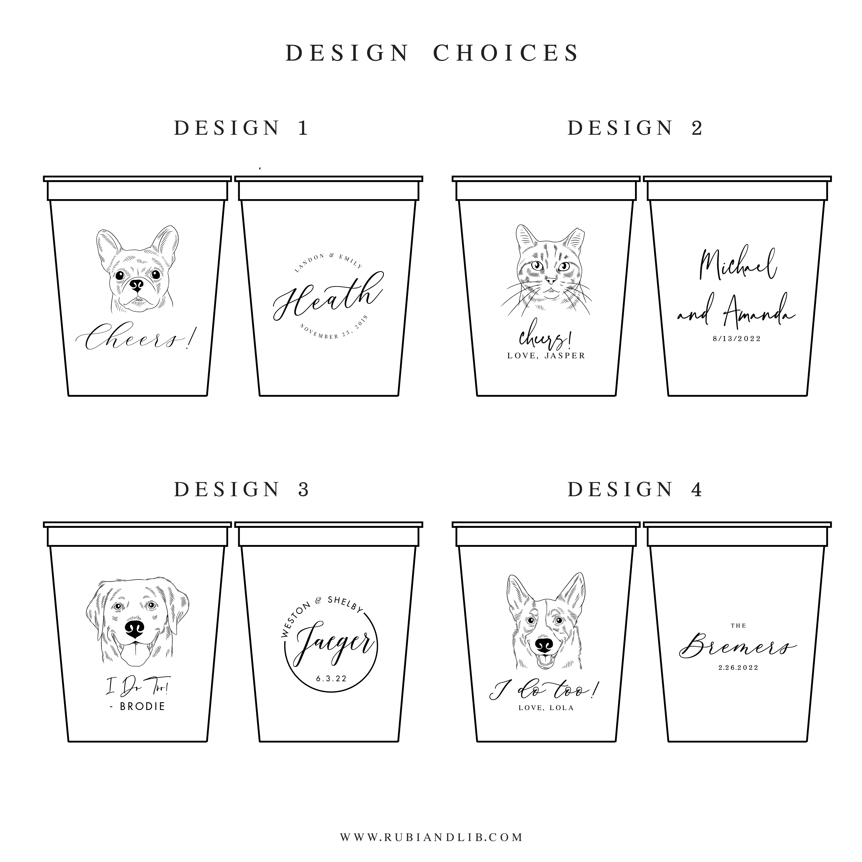 Illustrated Pet Stadium Plastic Cups - Cup - Stadium - Dog