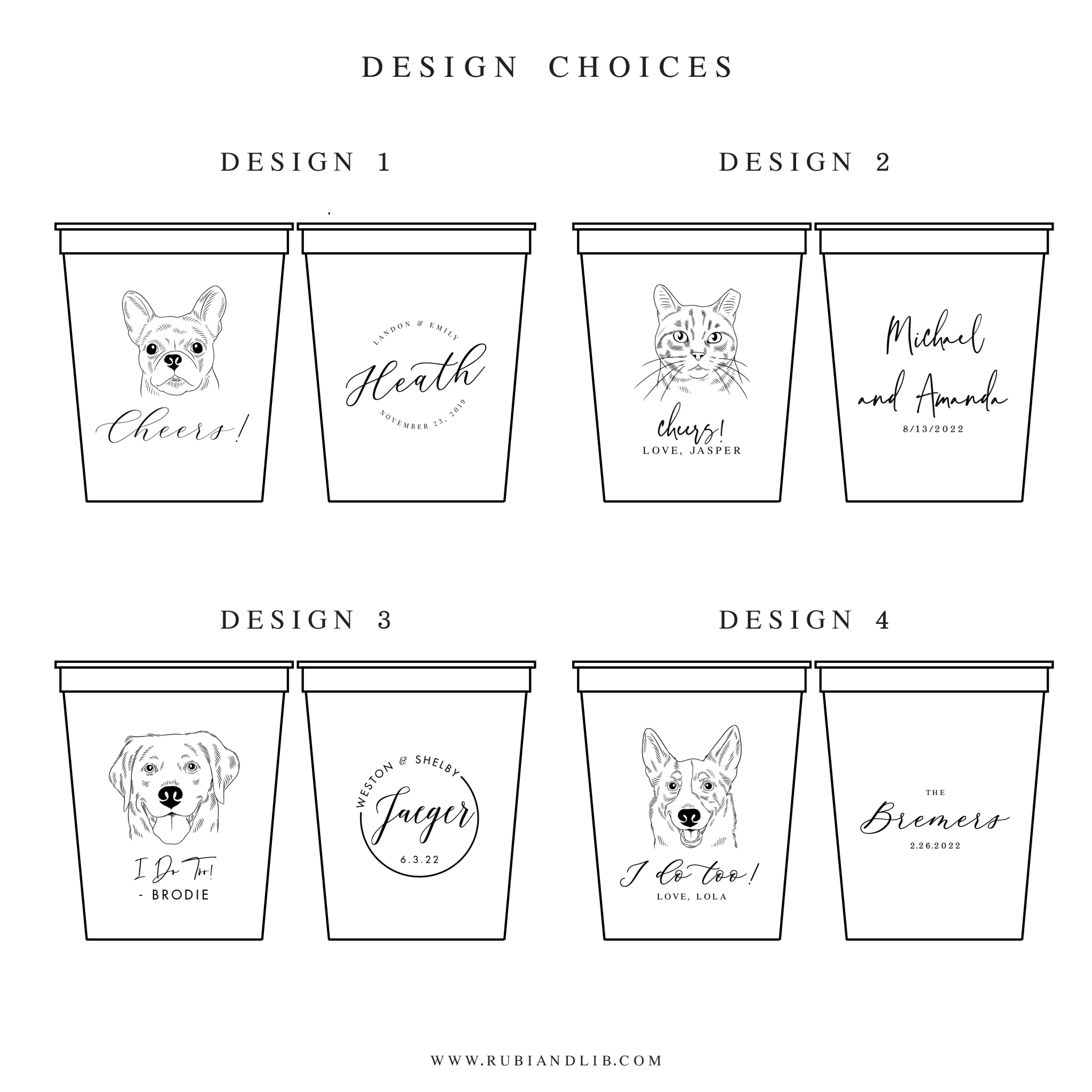 Illustrated Pet Stadium Plastic Cups - Cup - Stadium - Dog