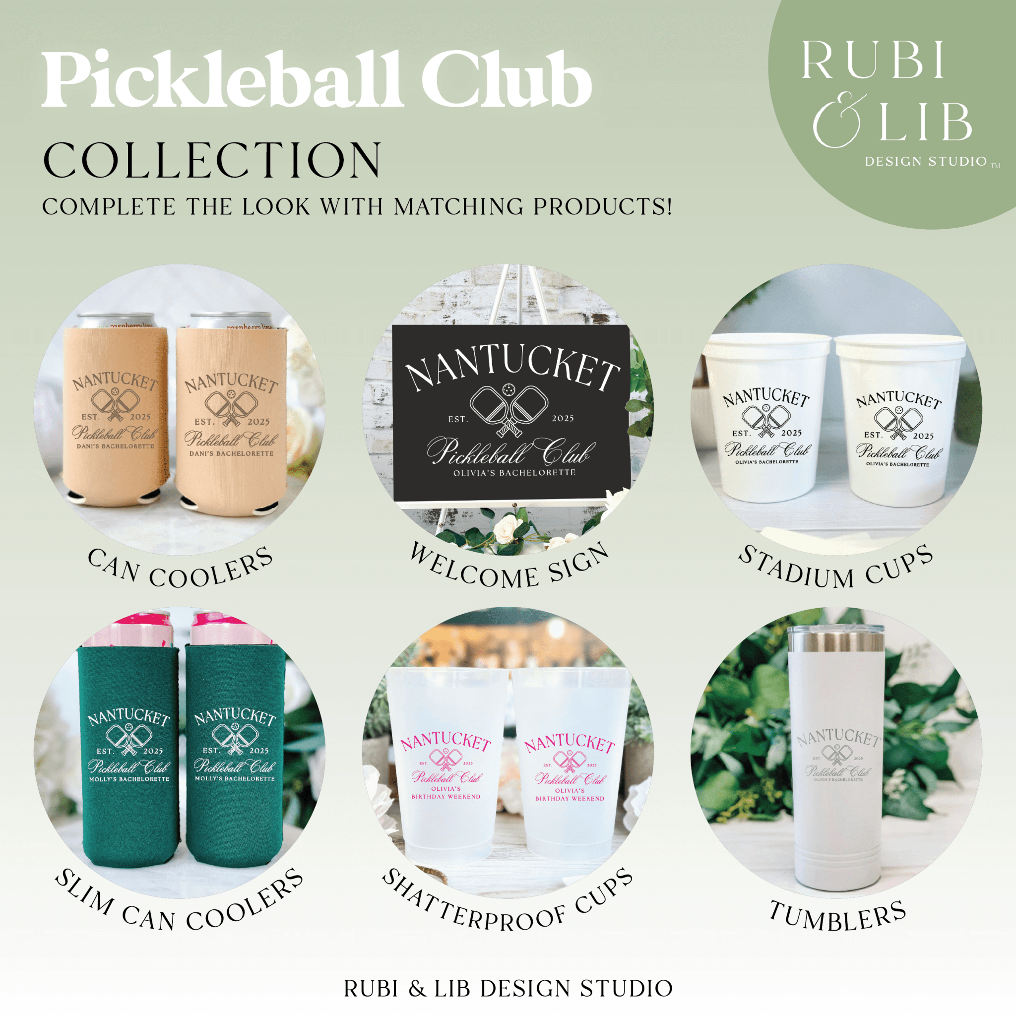 Custom Location Pickleball Club Bachelorette Stadium Cups - Cups - Stadium - Bachelorette