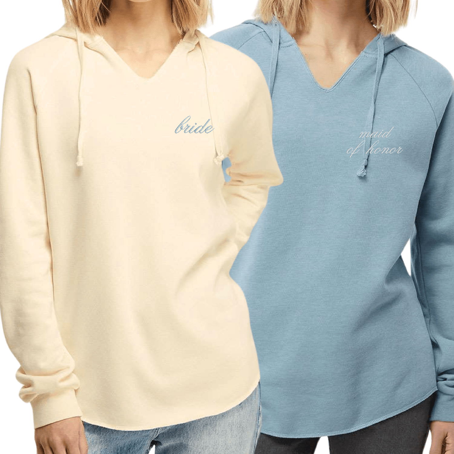 Personalized Embroidered Bridal Party Cozy Wear - Embroidery - Tshirt