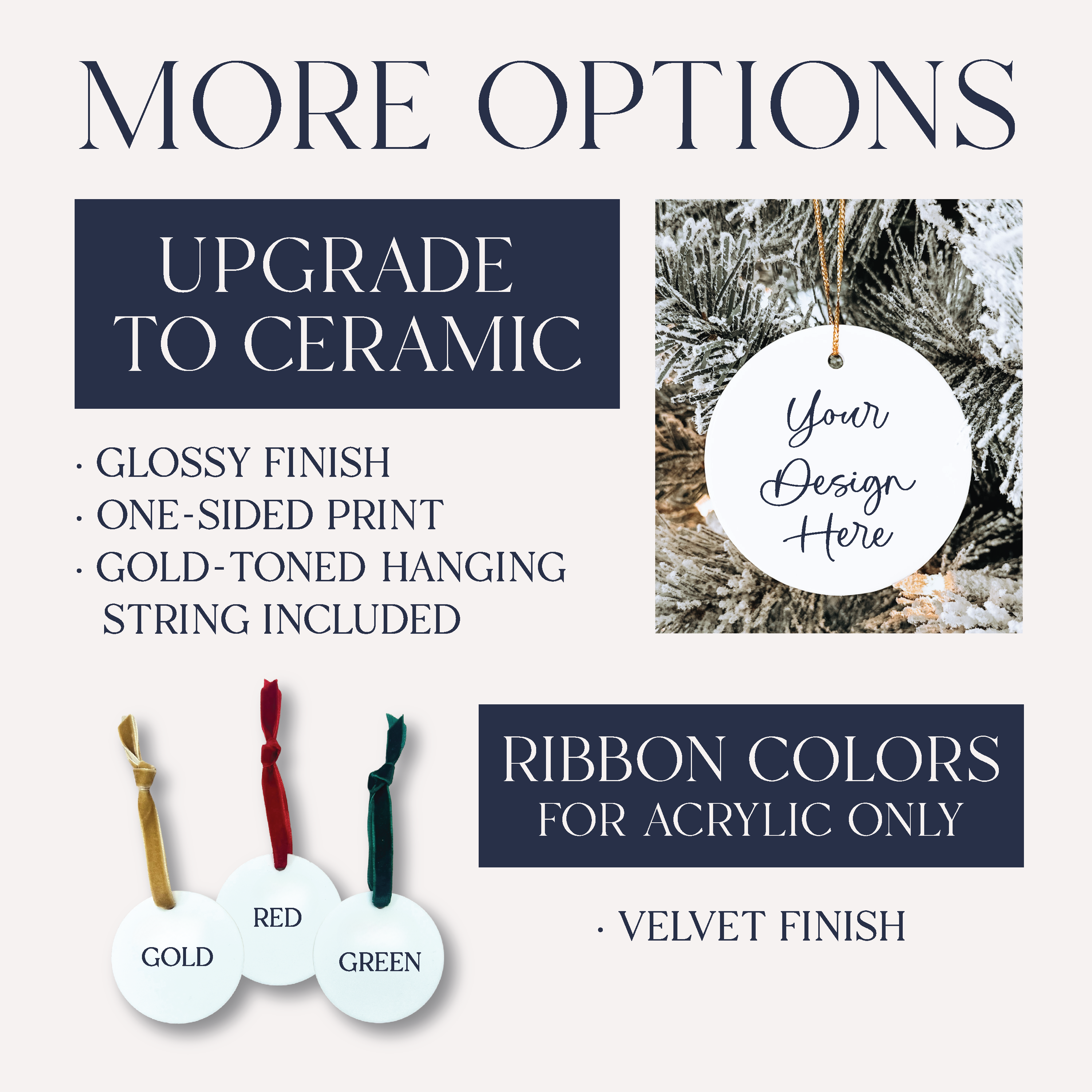 Personalized Baby's First Christmas Ornament with Birth Stats