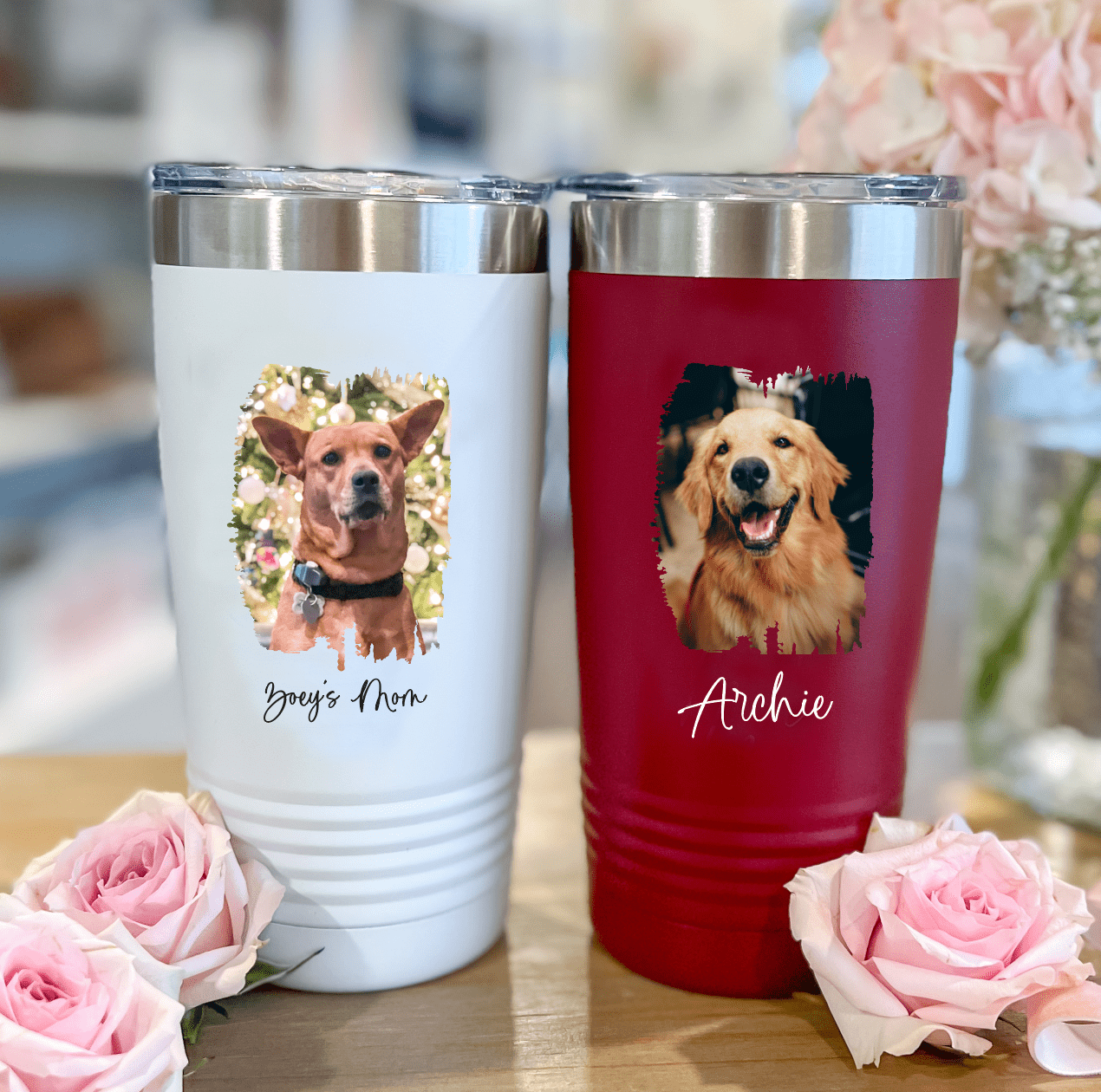 Custom Pet Photo Tumbler - Tumblers - Full Color