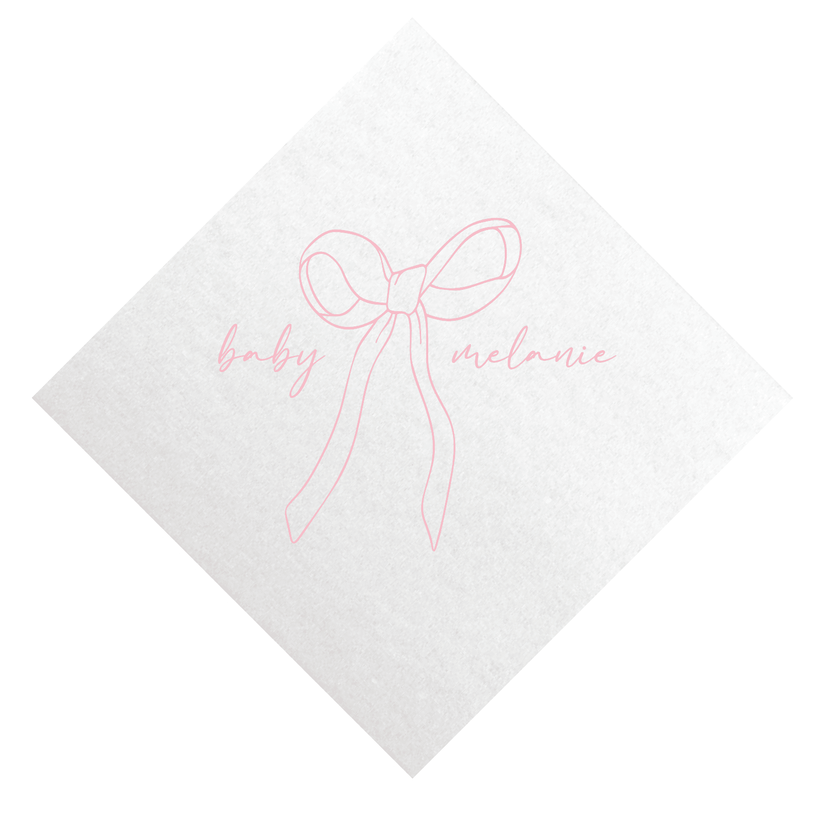 Elegant Bow Premium Linun Uncoined Napkins - Napkins - Linun Foil Stamped