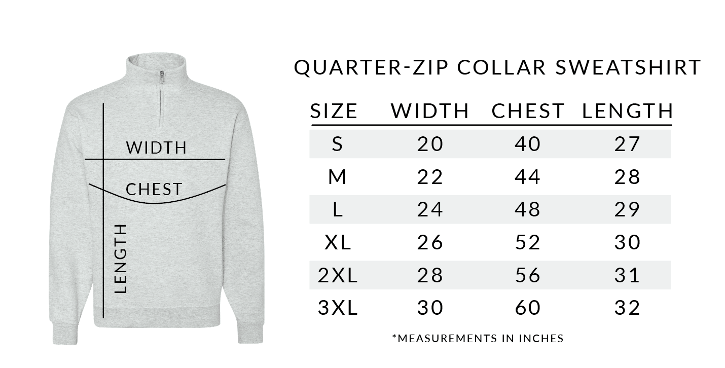 Monogrammed Quarter Zip Sweatshirt - Sweatshirt - Embroidery