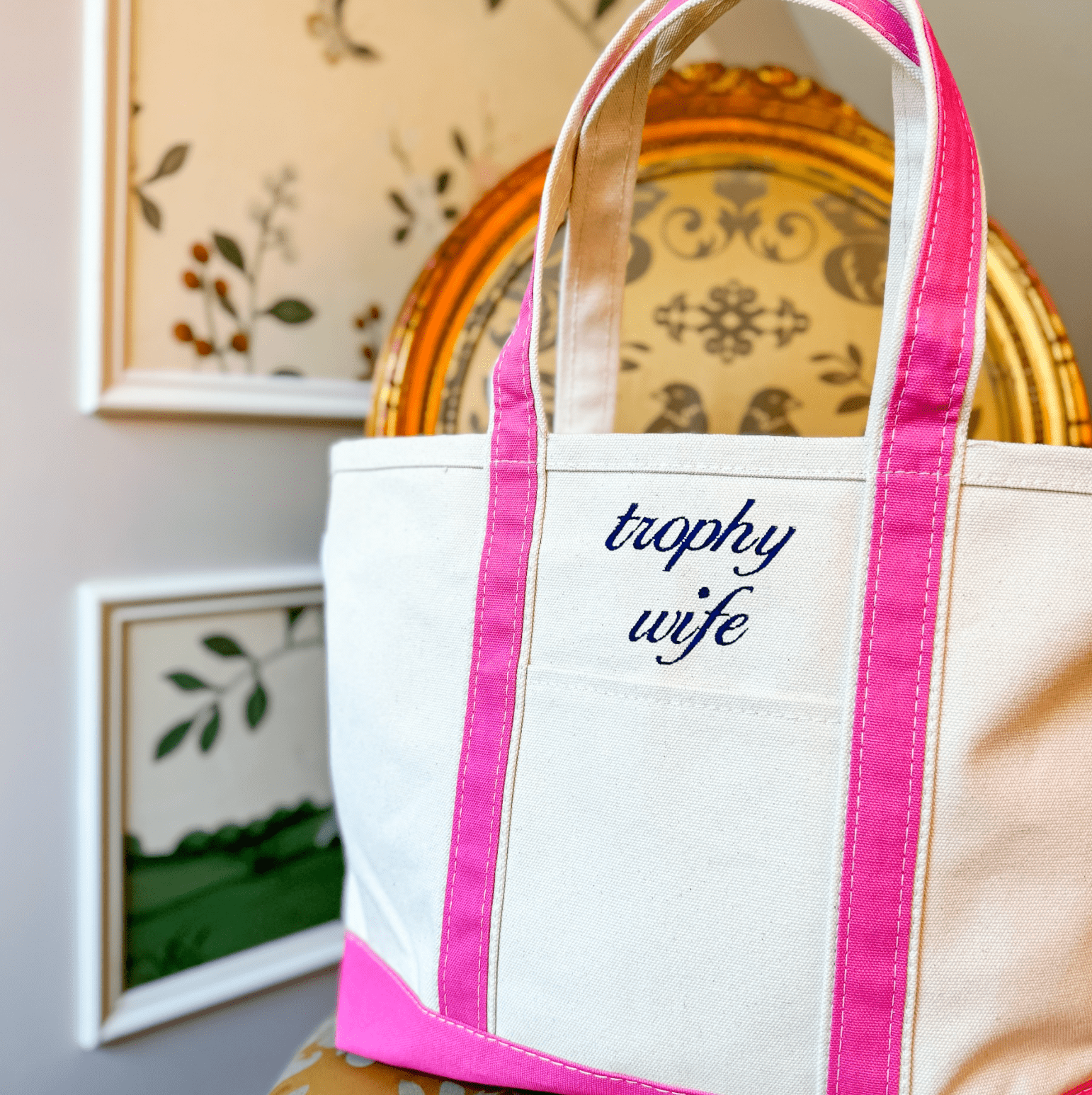 Trophy Wife Tote Bag - Embroidery - Tote Bag