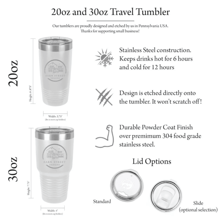 Design Your Own Coffee/Cocktail Tumbler - Laser Engraved Travel Cup