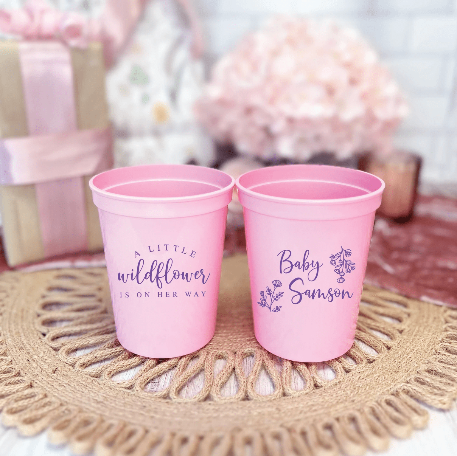 A Little Wildflower Baby Shower Stadium Cups - Cup - Stadium