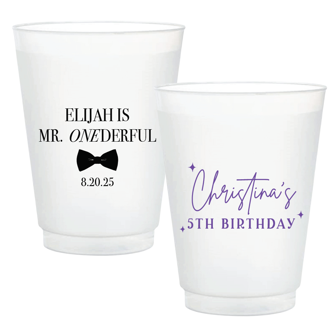 Kid Birthday Frosted Plastic Cups - Cup - Frosted