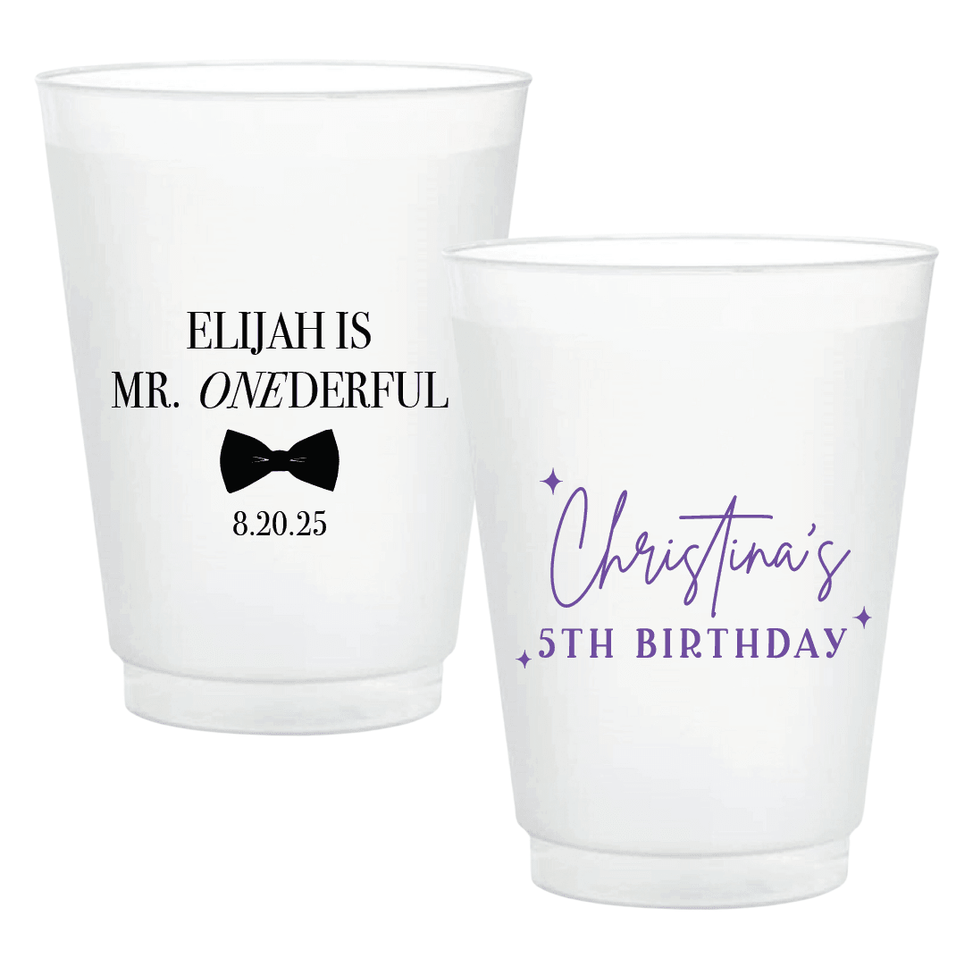 Kid Birthday Frosted Plastic Cups - Cup - Frosted
