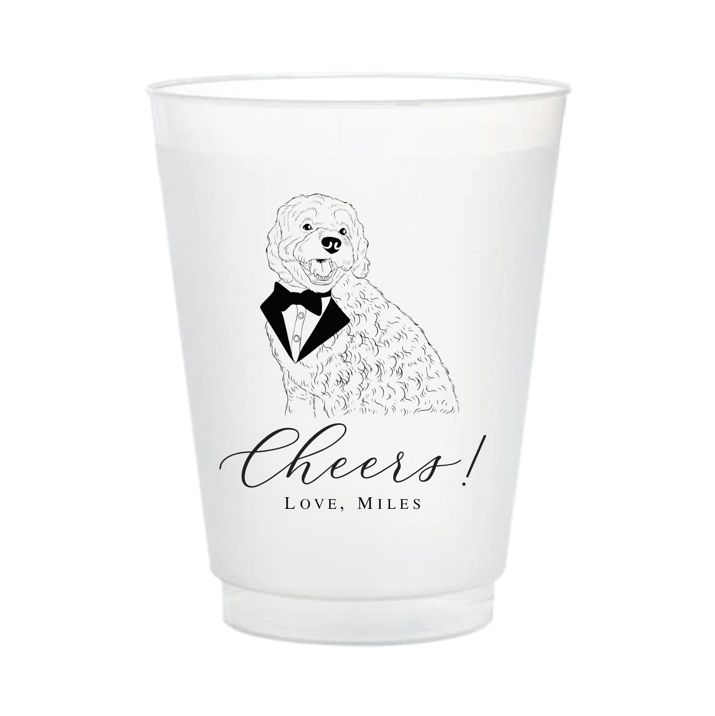 Personalized Frosted Cups with Pet Illustration - Cup - Frosted - Dog