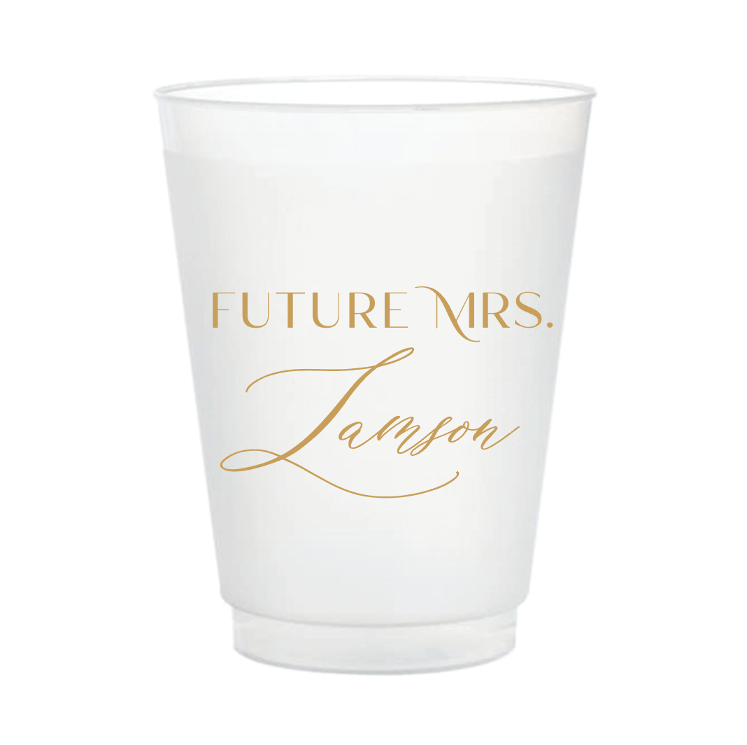 Personalized Future Mrs. Cups for Bride-to-Be - Cup - Frosted