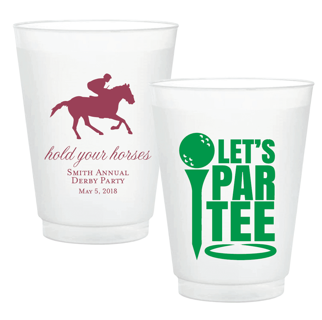 Sports Frosted Plastic Party Cups - Cup - Frosted