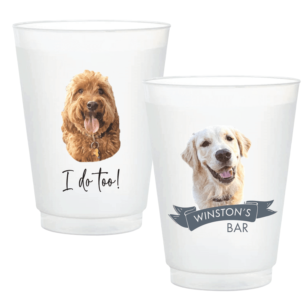 Custom Dog Wedding Cups with Full Color Design - Cup - Frosted Full Color - Dog