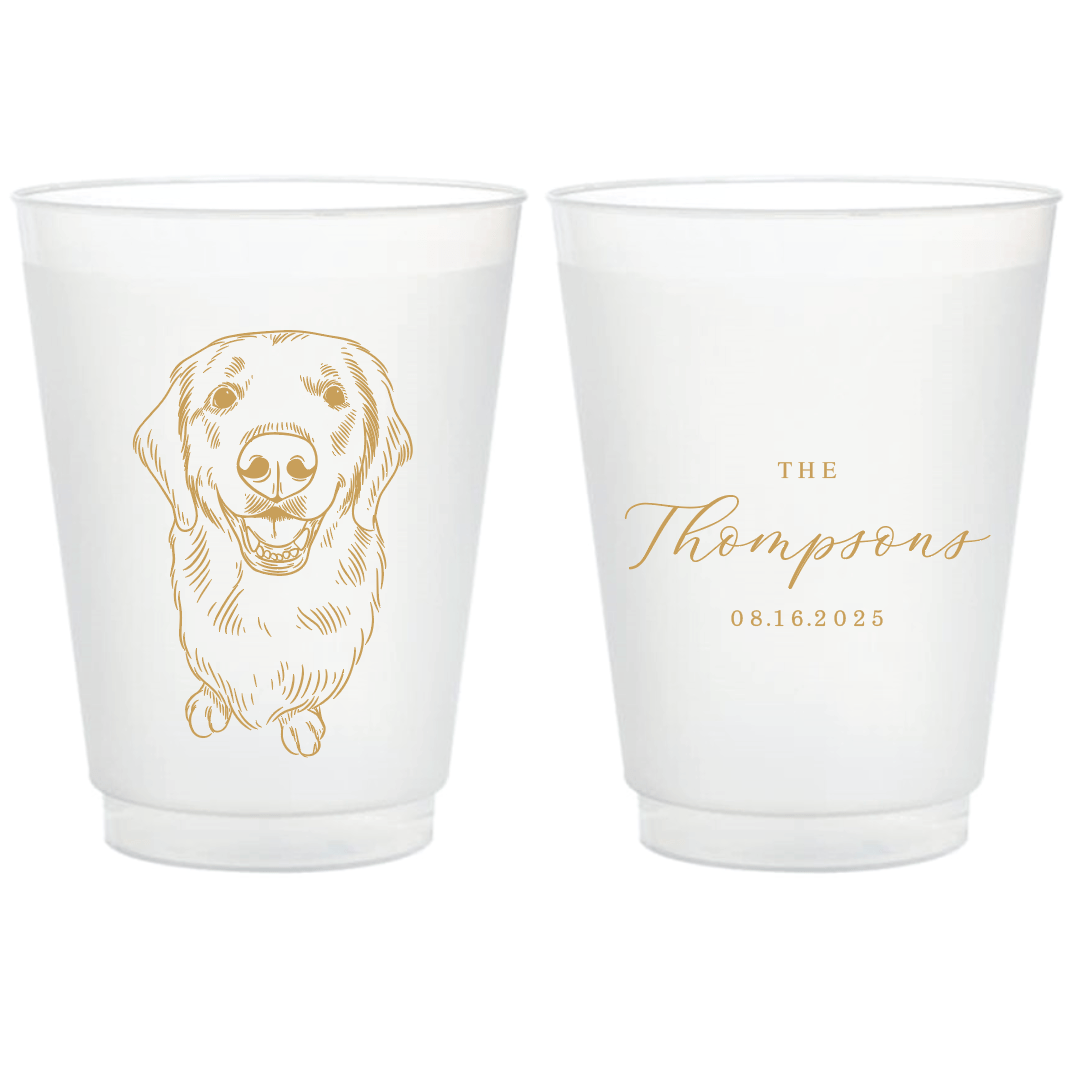 Custom Pet Frosted Cups for Wedding Receptions - Cup - Frosted - Dog