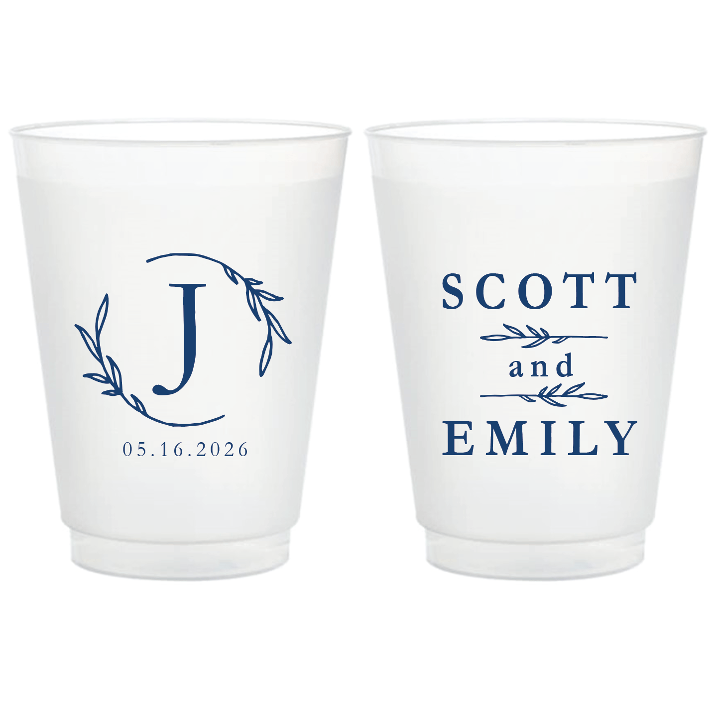 Elegant Frosted Plastic Cups for Wedding Reception - Cup - Frosted