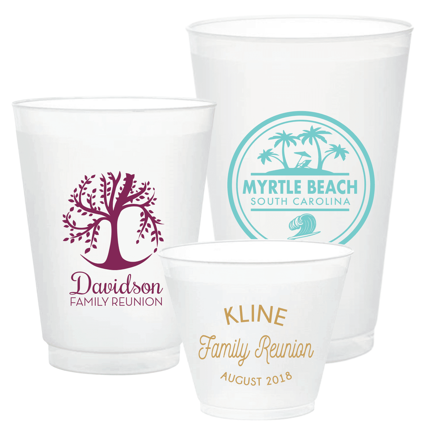 Family Reunion Frosted Plastic Cups - Cup - Frosted