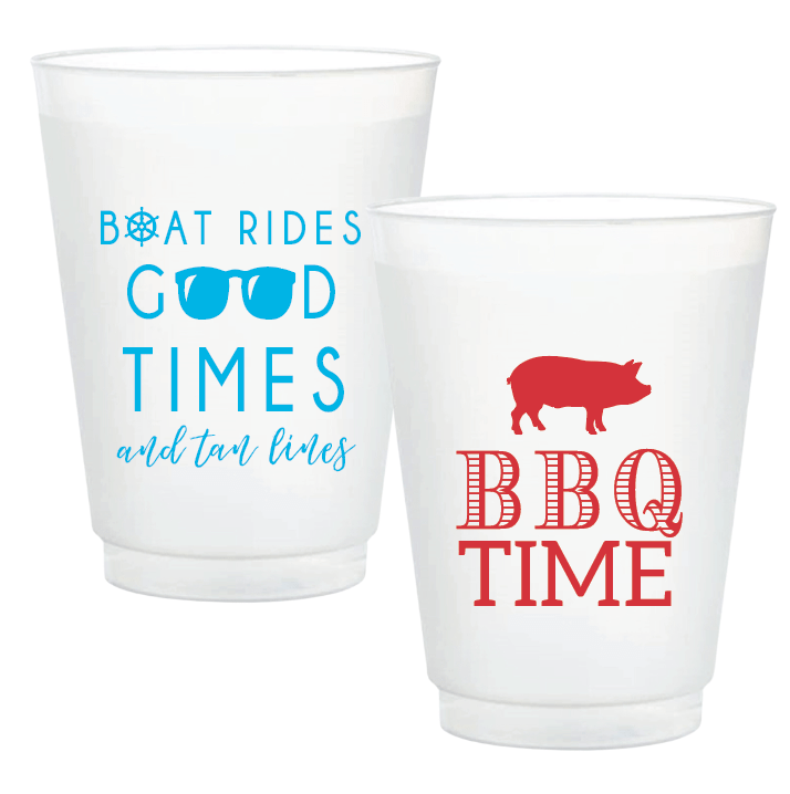 Summer Frosted Plastic Cups - Cup - Frosted