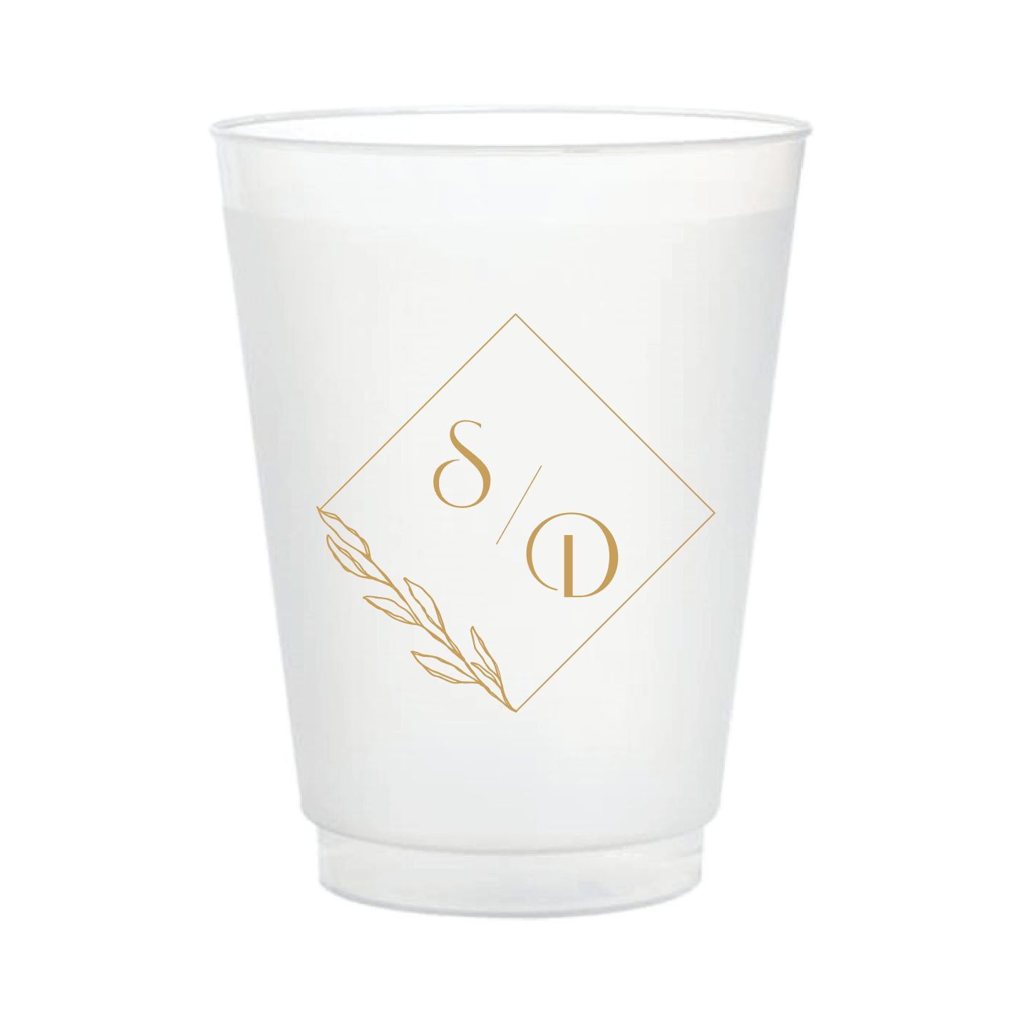 Wedding Reception Frosted Cups with Personalized Design - Cup - Frosted