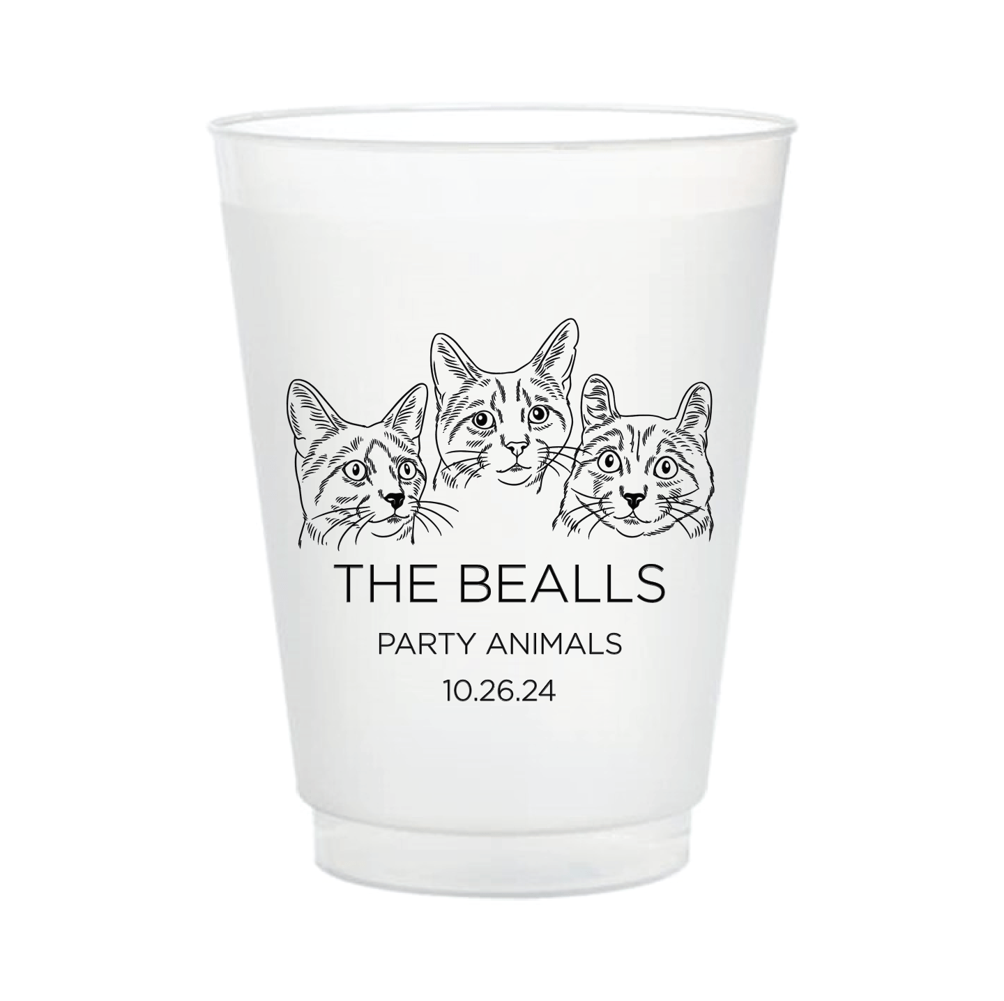 Custom Cat Frosted Cups for Wedding Receptions - Cup - Frosted - Dog
