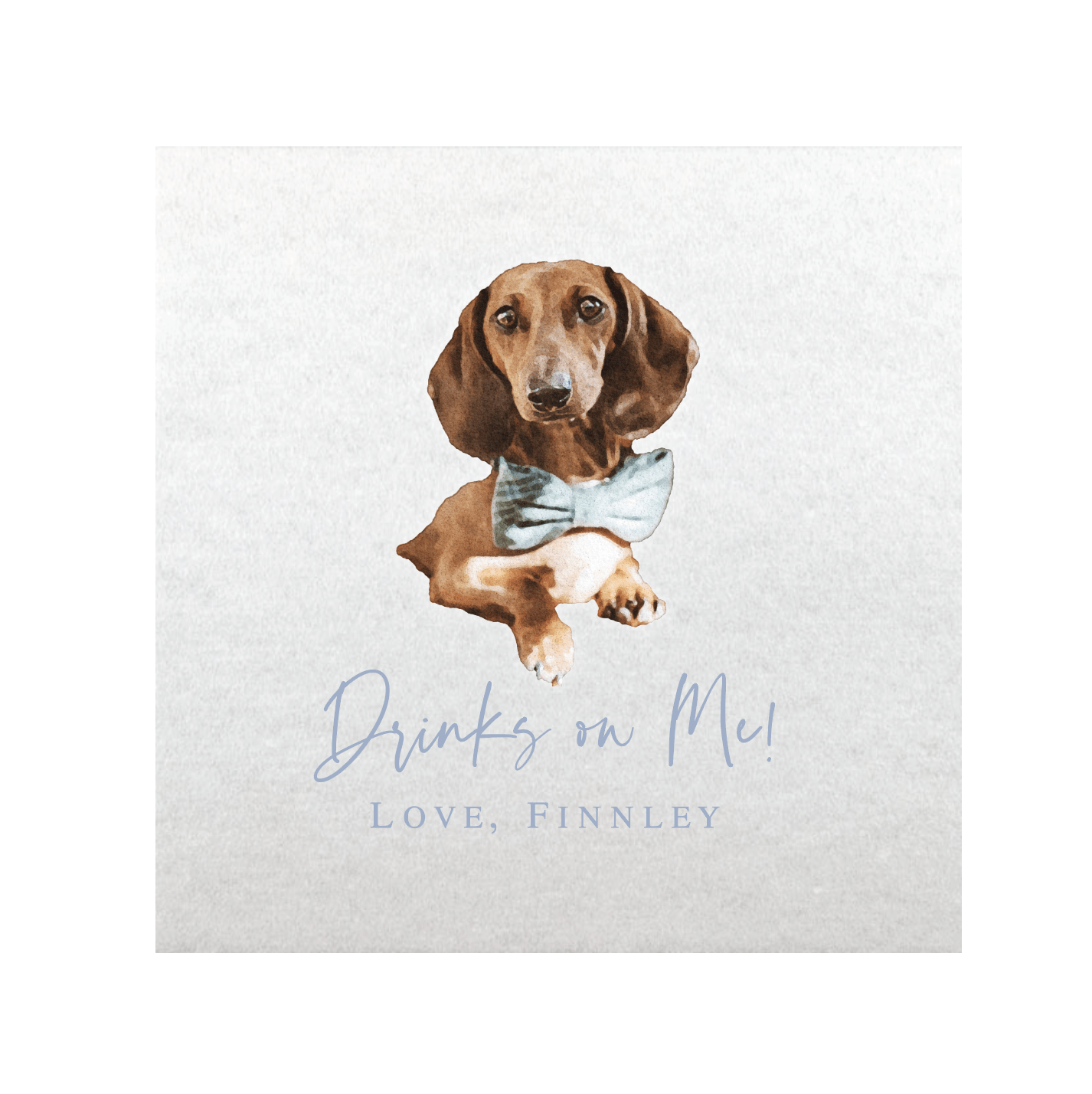 Pet Full Color Wedding Napkins - Napkins - Watercolor Pet