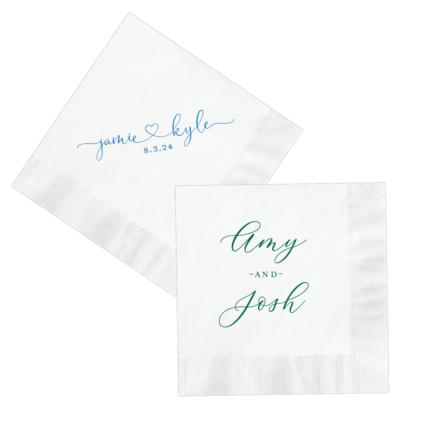 First Name Wedding Napkins - Napkins - Foil Stamped