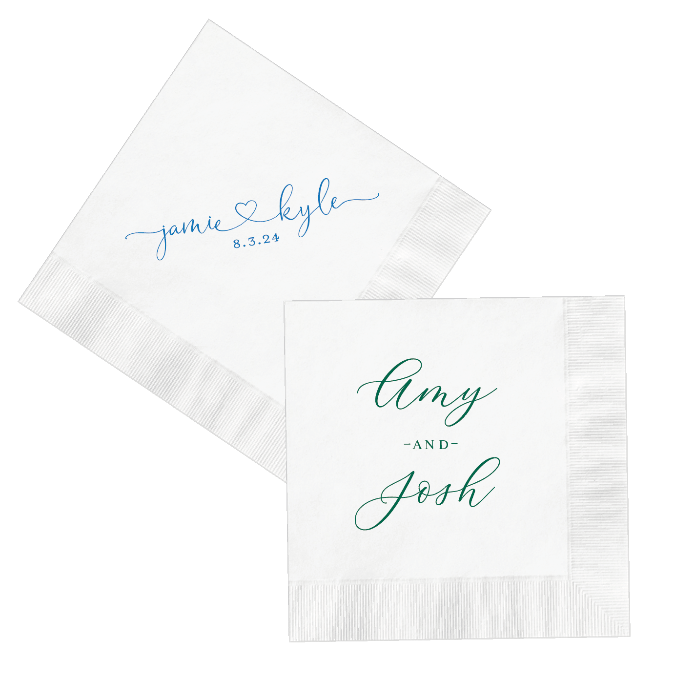 First Name Wedding Napkins - Napkins - Foil Stamped