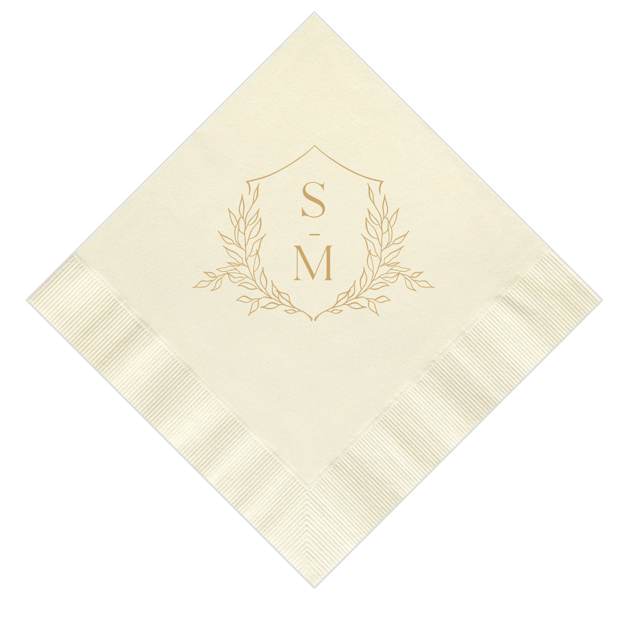 Classic Monogram Napkins for Wedding Decor - Napkins - Foil Stamped