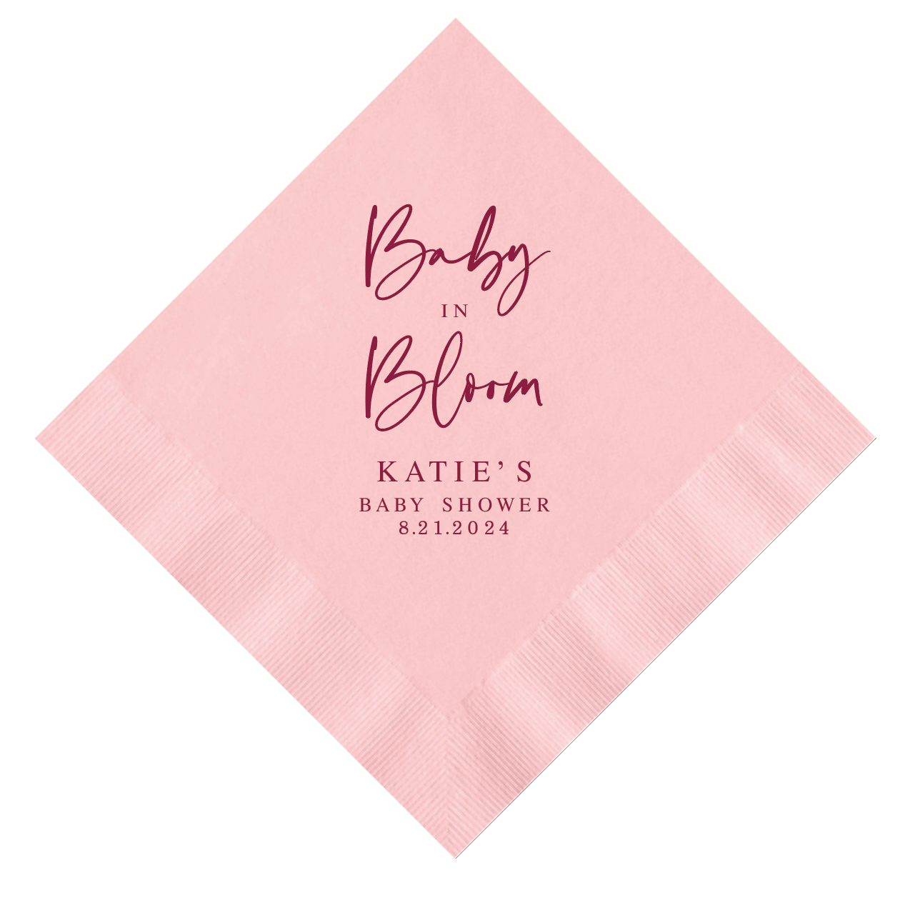 Baby in Bloom Personalized Baby Shower Napkins - Napkins - Foil Stamped