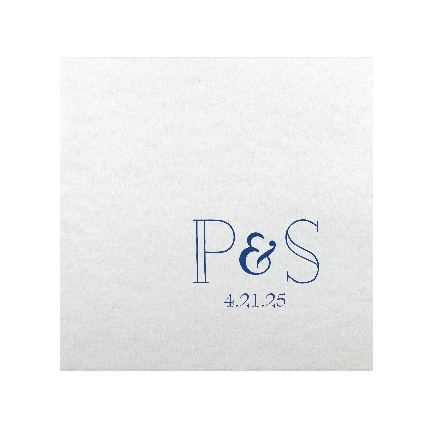 Custom Initials Wedding Premium Linun Uncoined Napkins - Napkins - Linun Foil Stamped